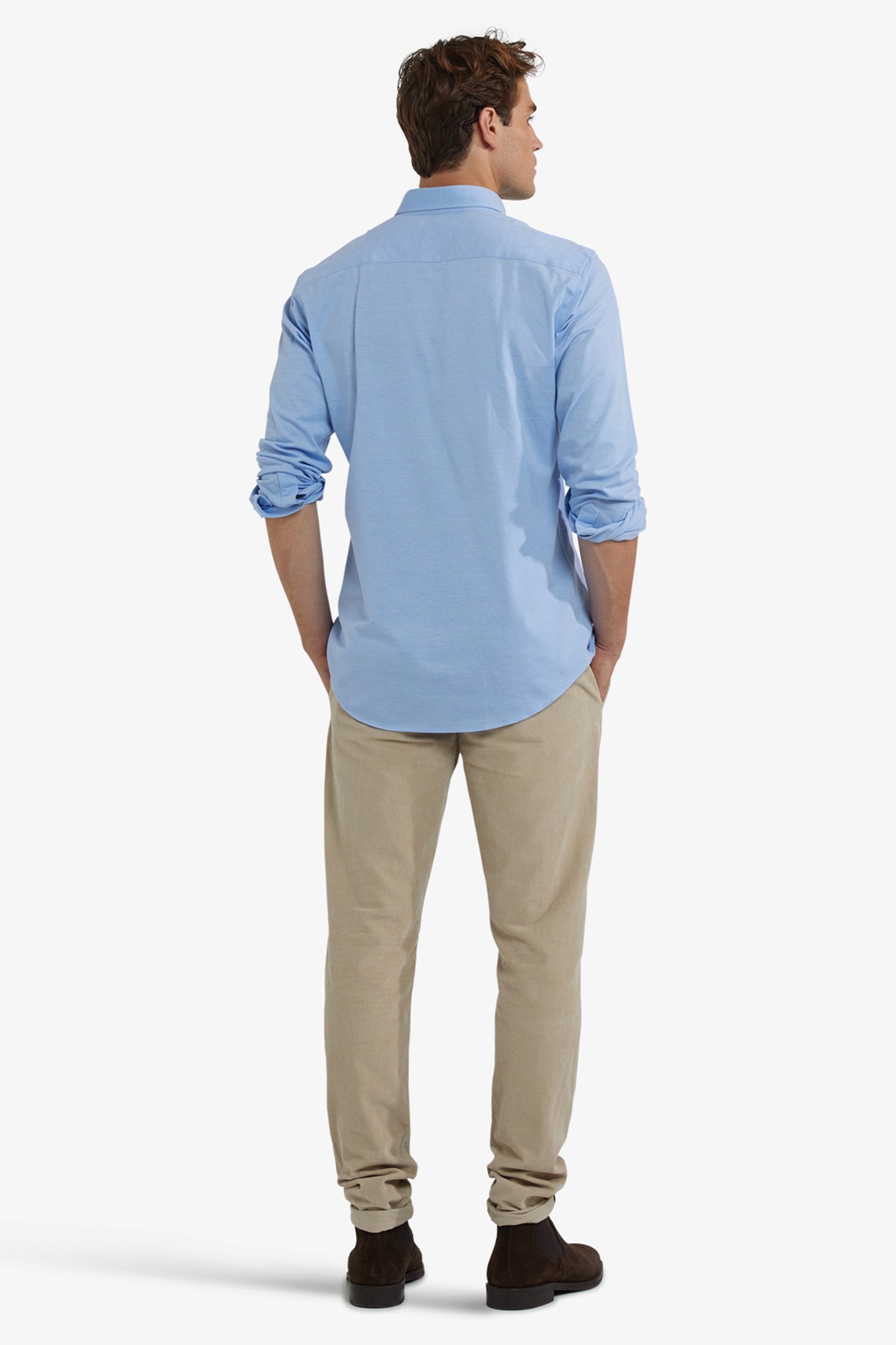 STRETCH PIQUE SHIRT LIGHT BLUE 3