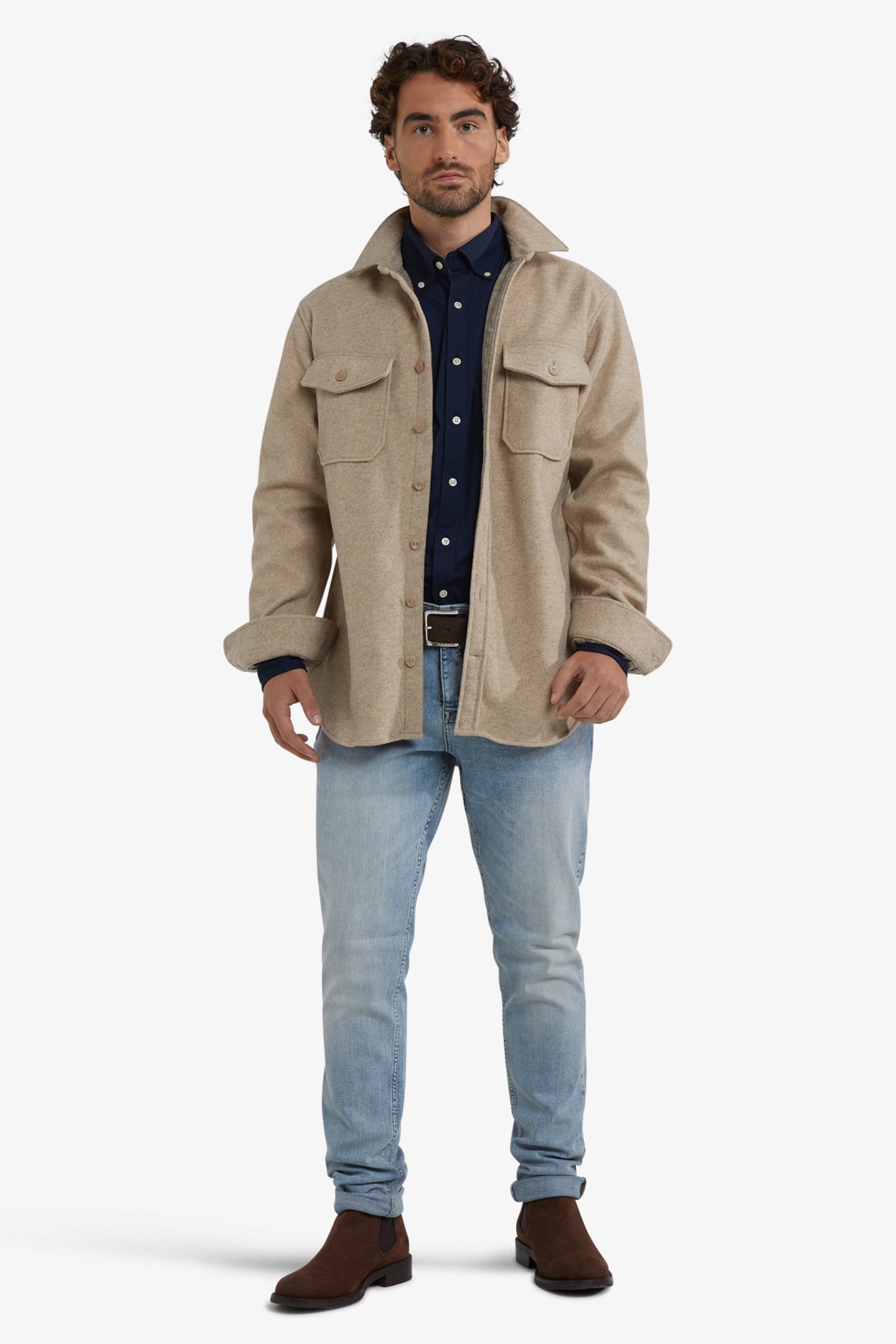 WOOL LOOK OVERSHIRT OFF WHITE 2