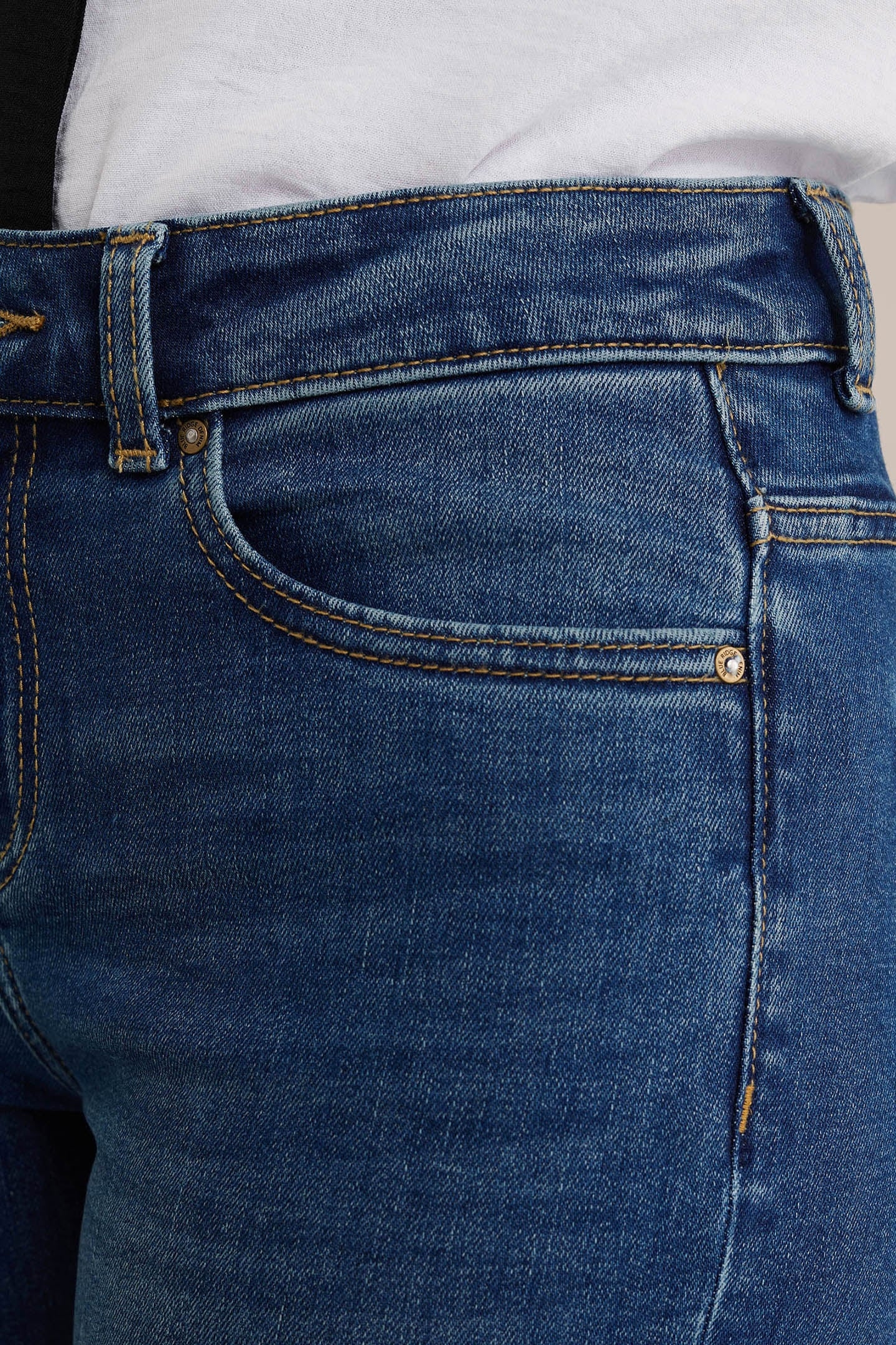 5-POCKET MID WAIST DARK BLUE 5