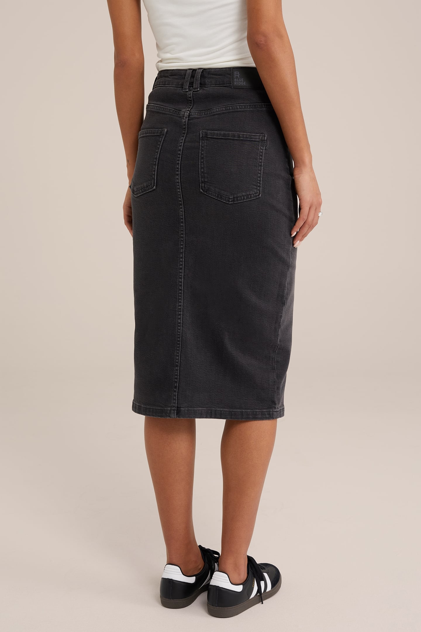 SKIRT MEDIUM LENGTH DARK GREY 1
