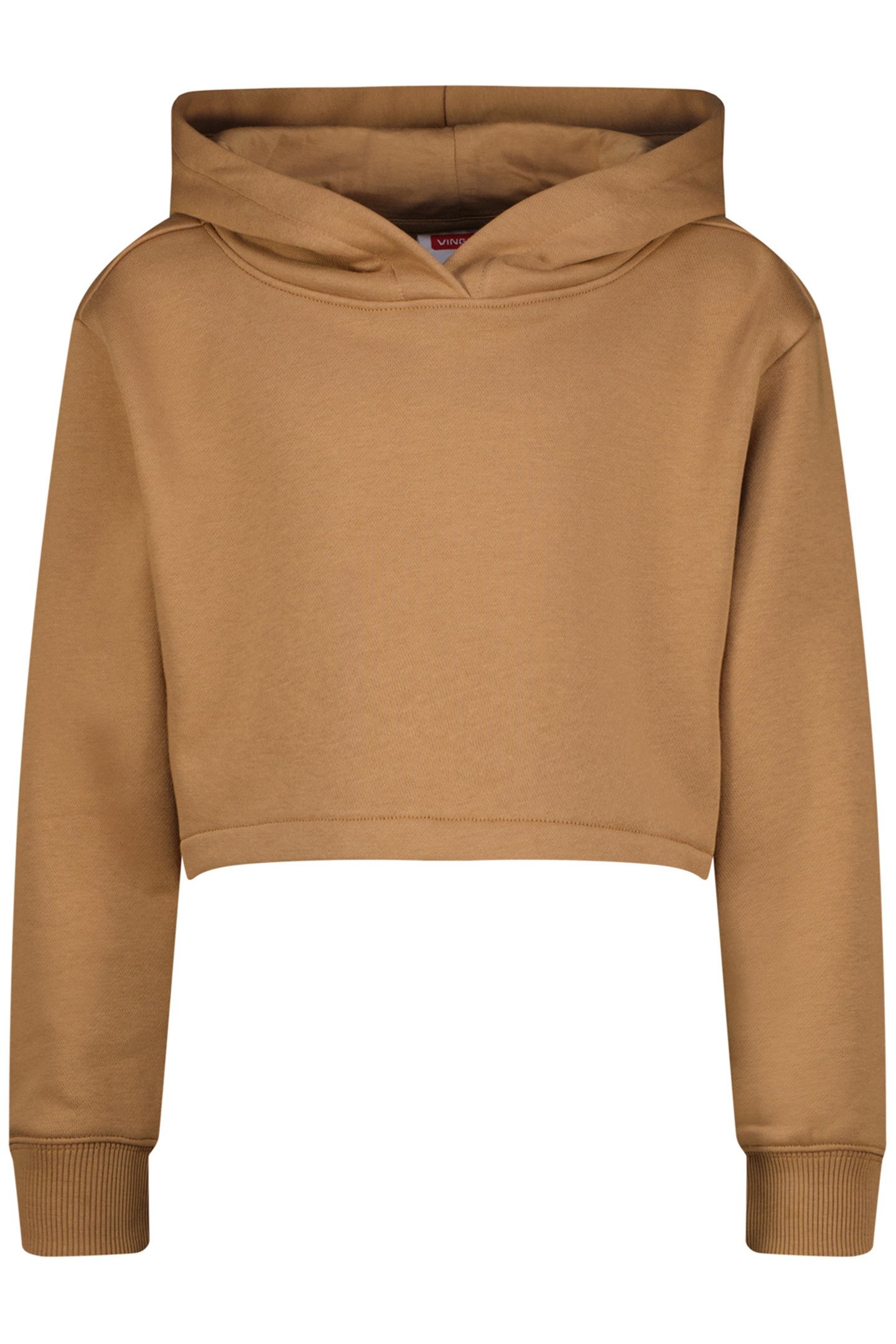 GIRLS G-BASIC-SWEAT-HOODY CROP HOODY RUSTIC BROWN 1