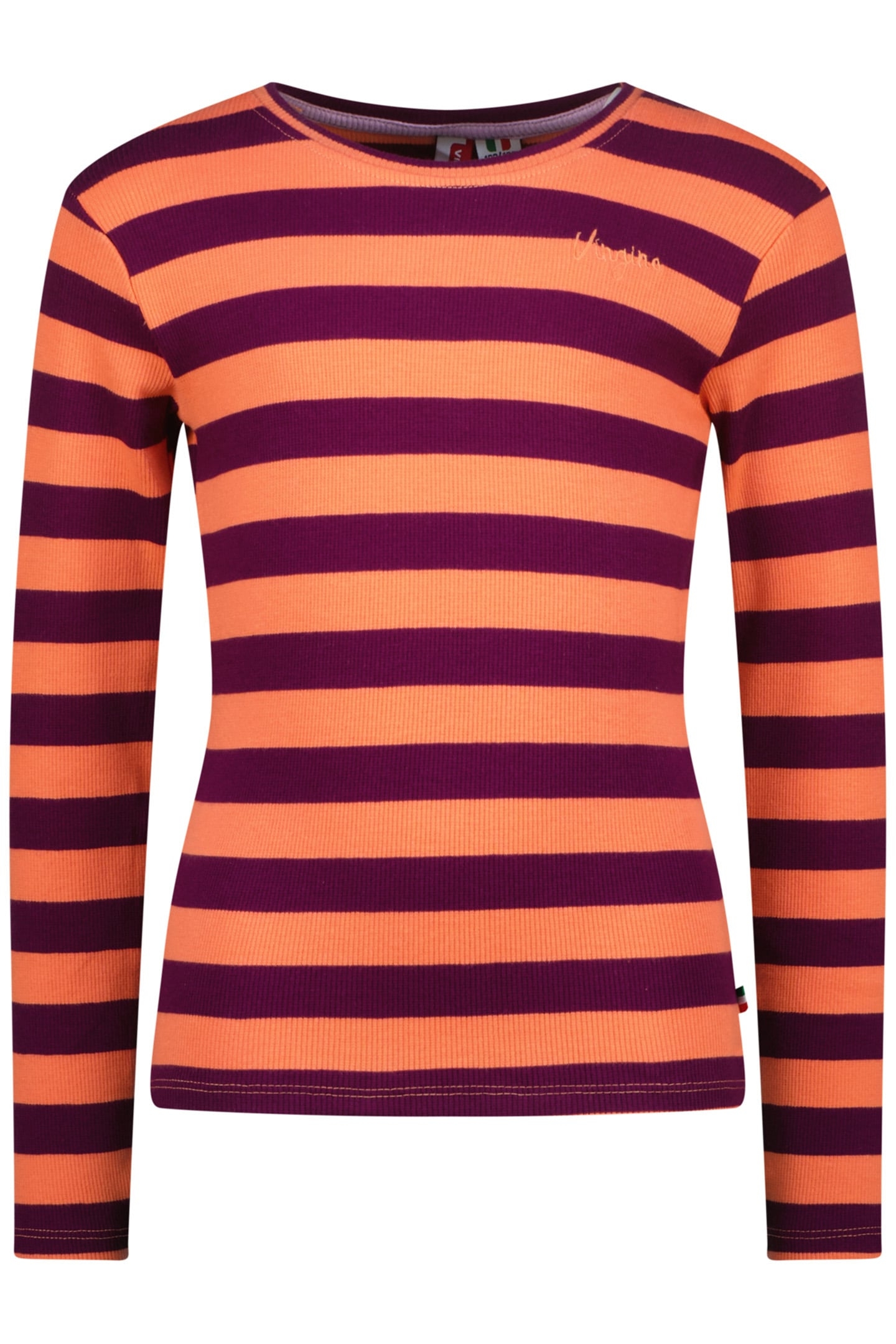 GIRLS G-BASIC-RIB STRIPE T-SHIRT FRESH CORAL 1