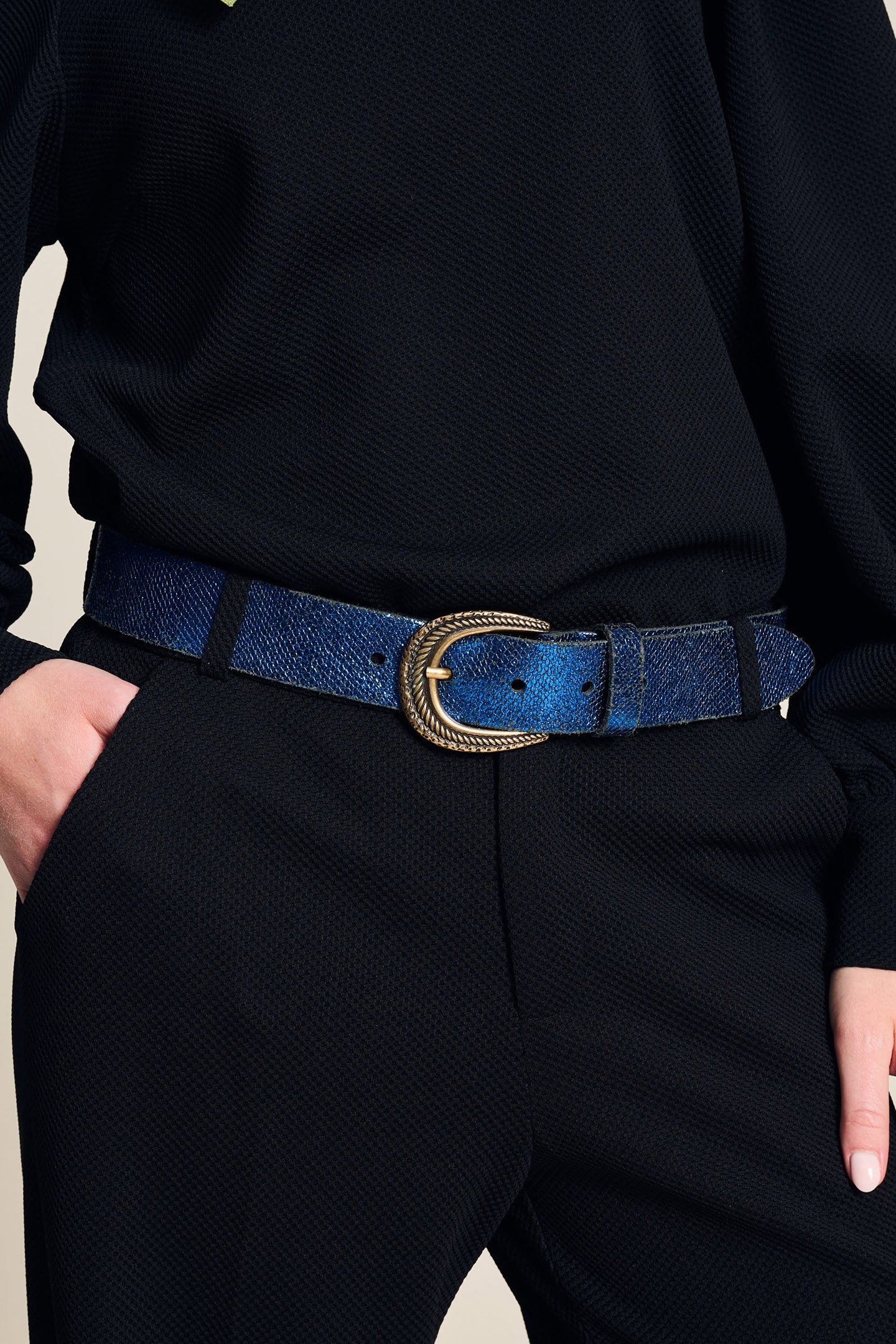 BELT - SNAKE BRIGHT BLUE 2