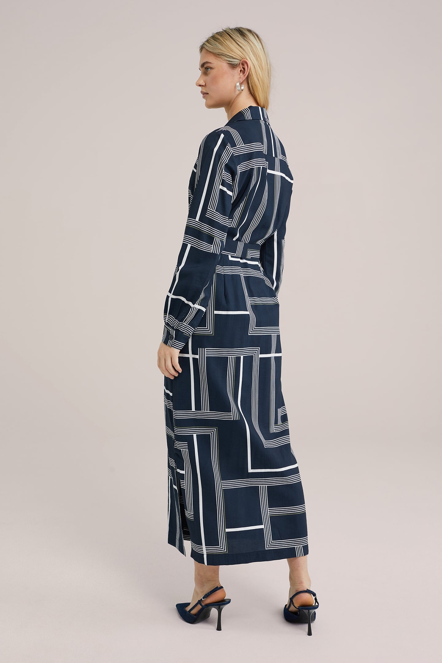 DRESS MID LENGTH NAVY BLUE 2