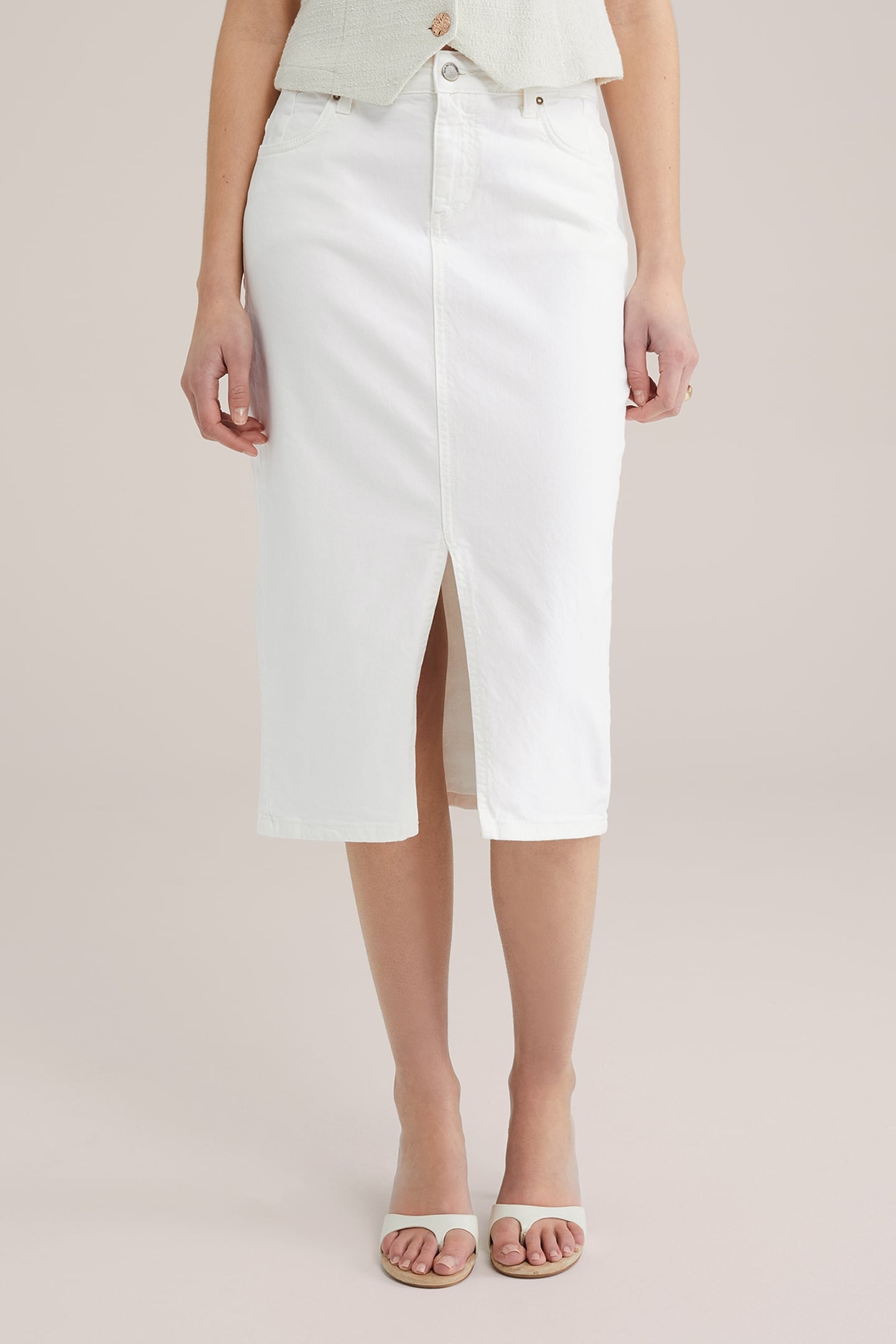 SKIRT MEDIUM LENGTH OFF-WHITE 1