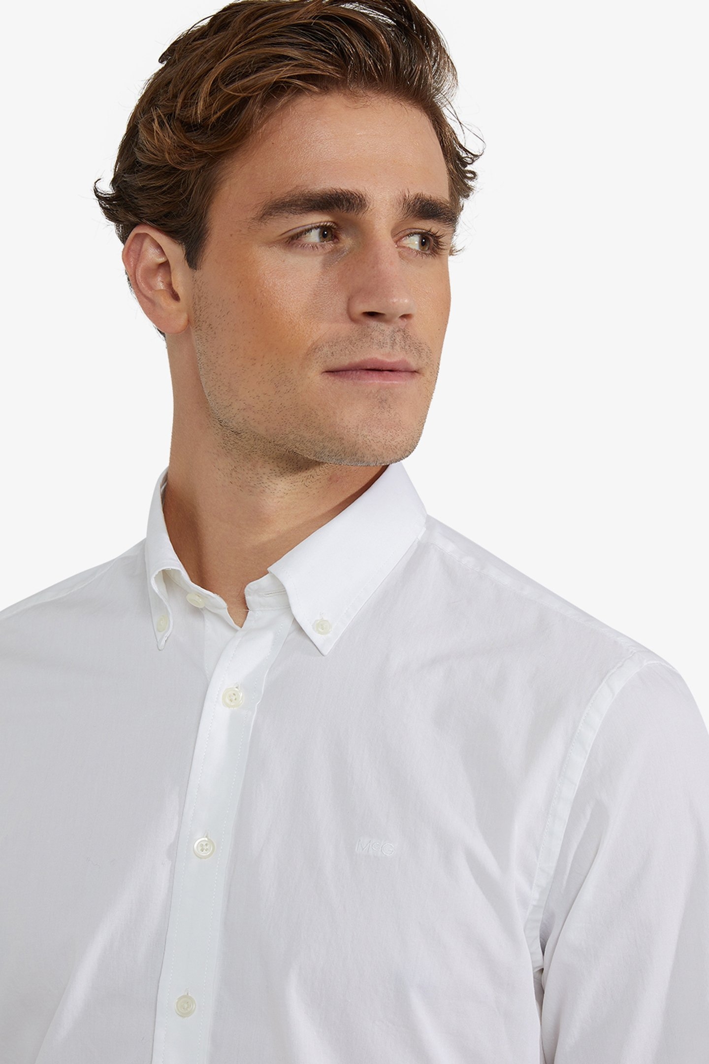 STRETCH POPLIN SHIRT WHITE 4