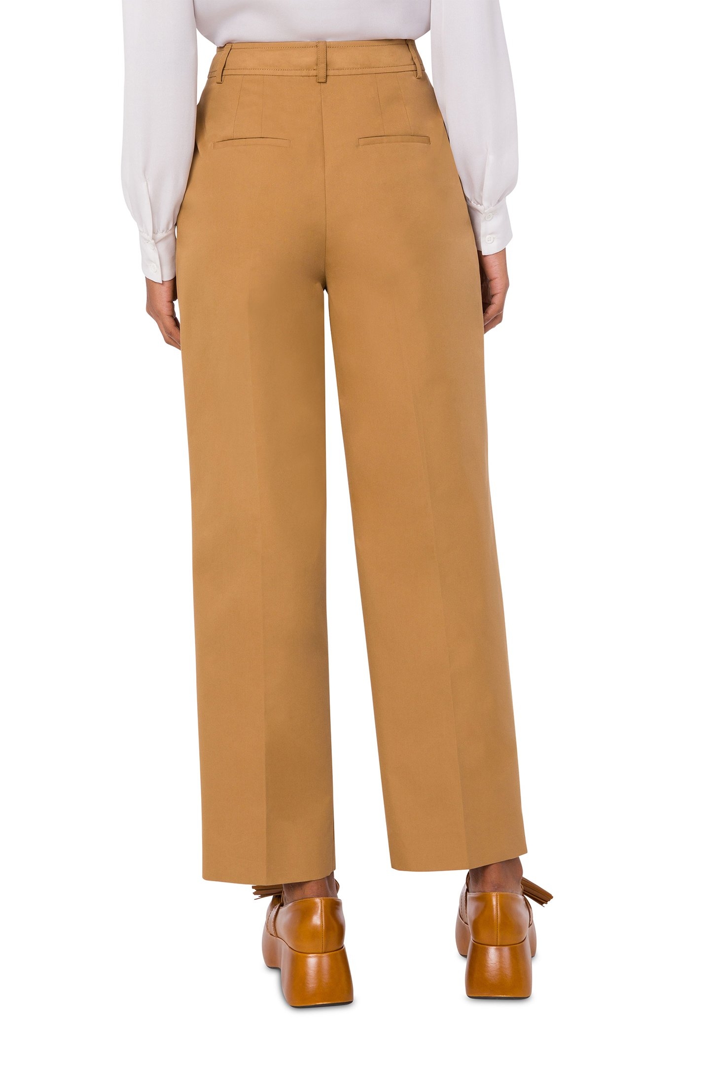 TROUSERS WITH PLEATS BROWN 2