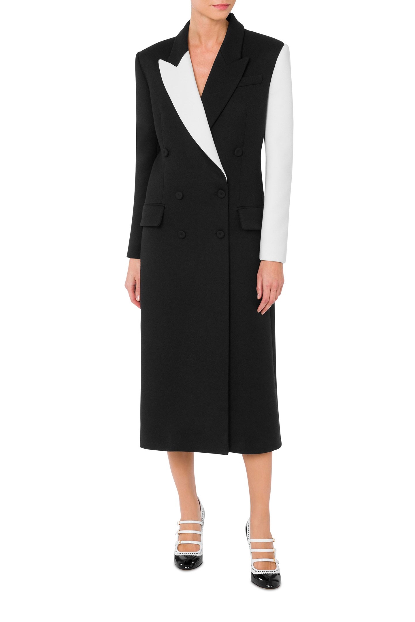 BALCK AND WHITE COAT BLACK 1