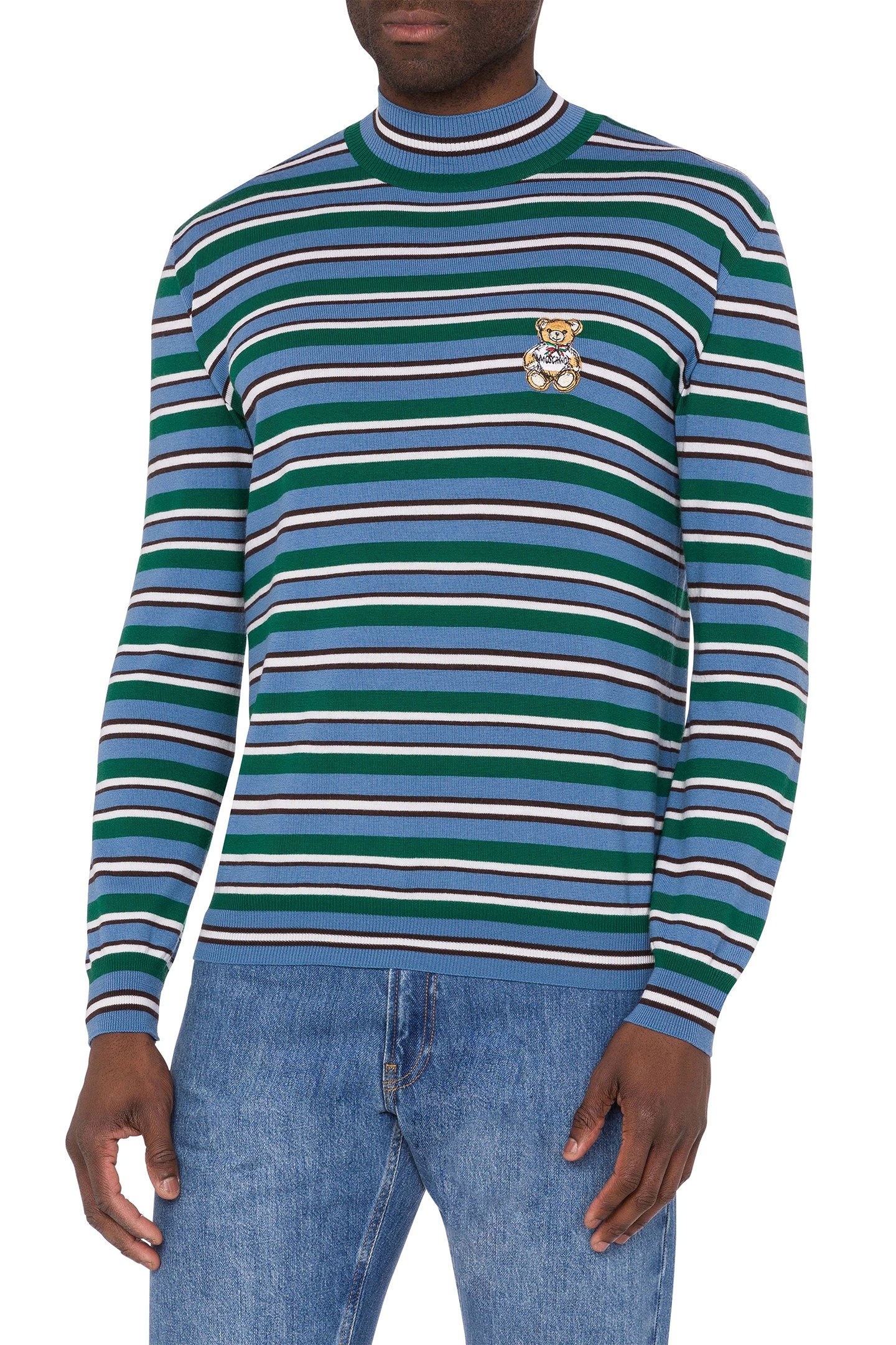 STRIPES TURTLENECK SWEATER BLUE 1