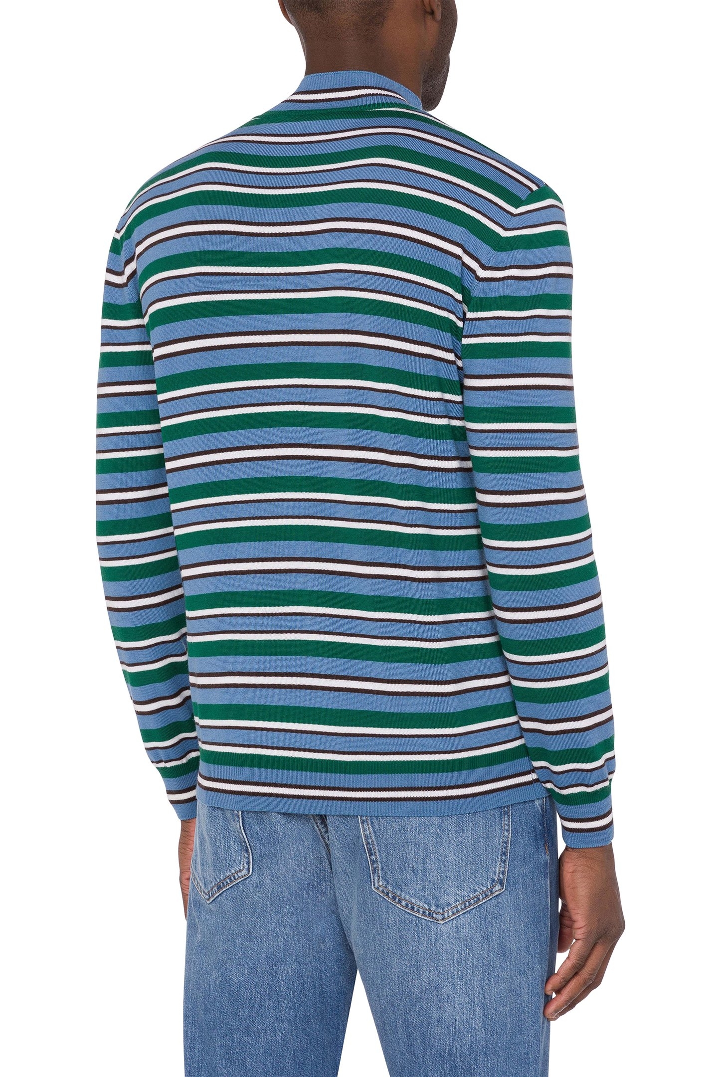 STRIPES TURTLENECK SWEATER BLUE 2