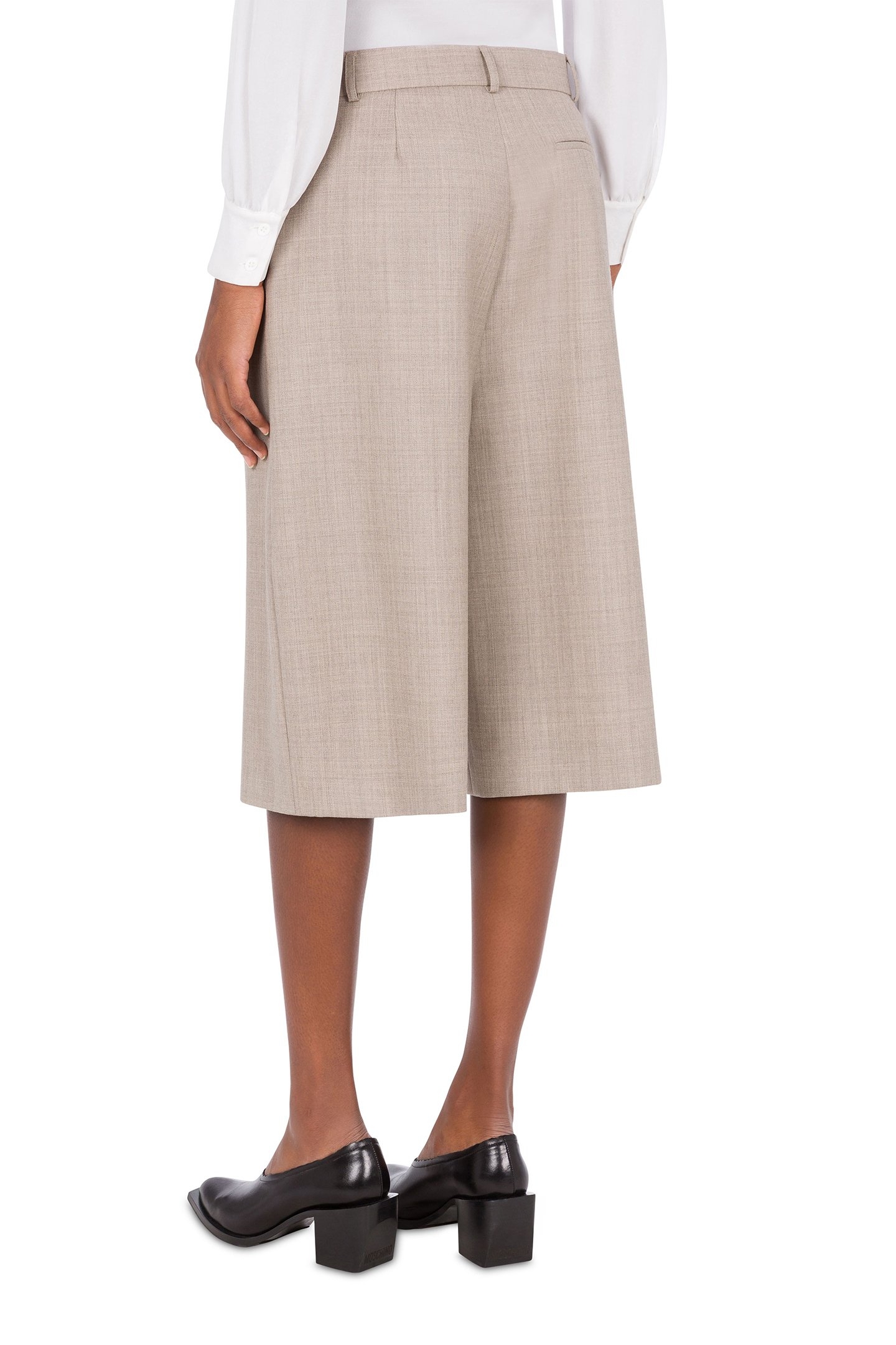 WOOL CANVAS BERMUDA SHORTS BEIGE 2