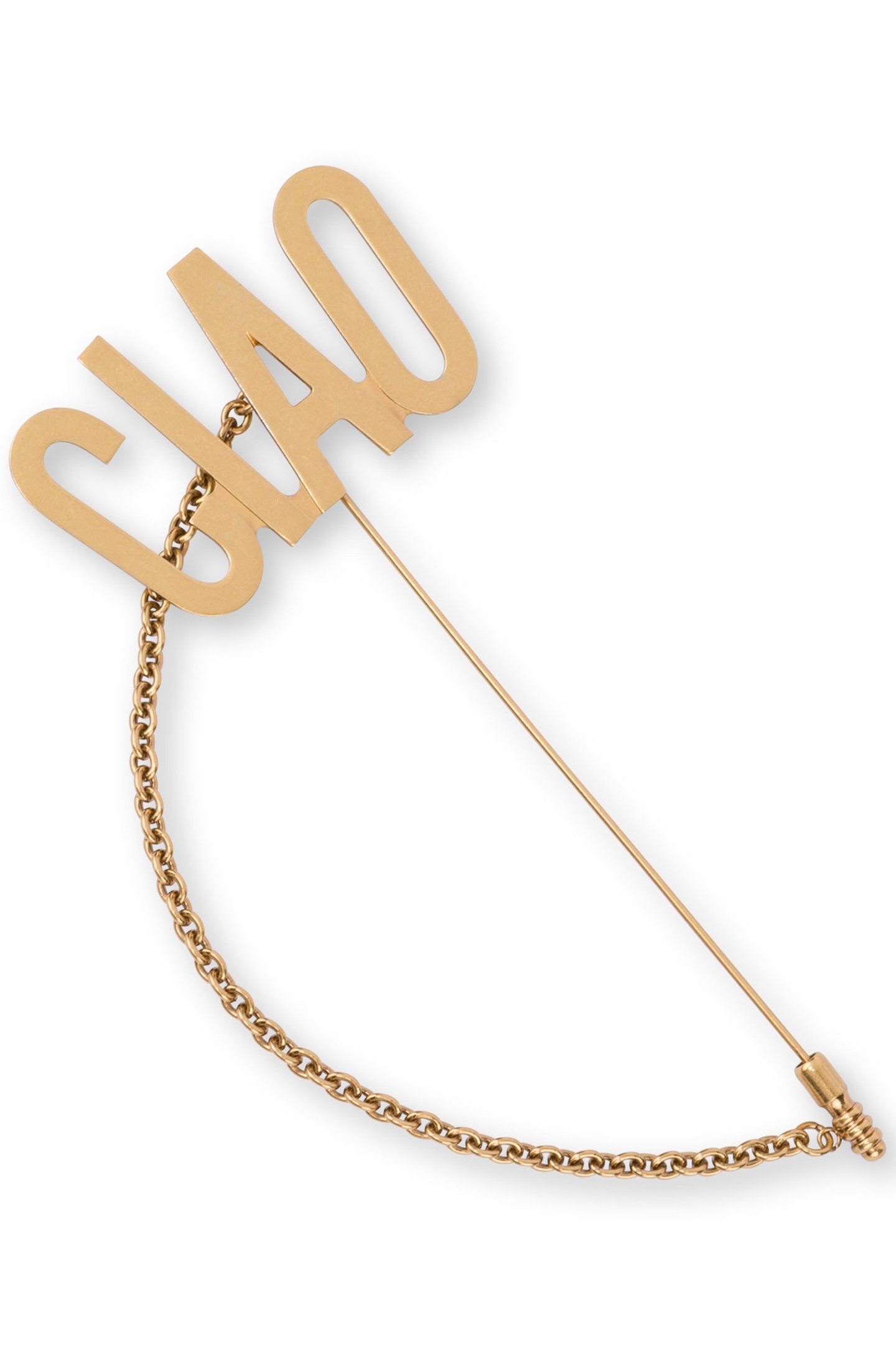 MAXI BROOCH WITH CHAIN CIAO GOLD 3
