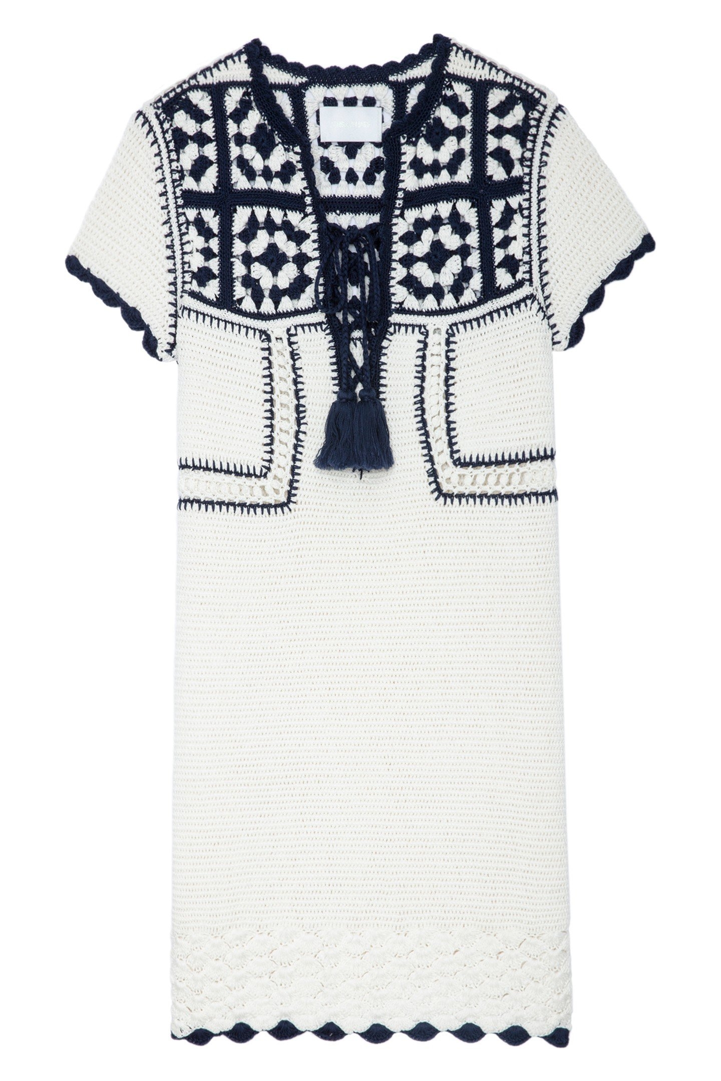 IMANY COTTON CROCHET DRESS ECRU 4