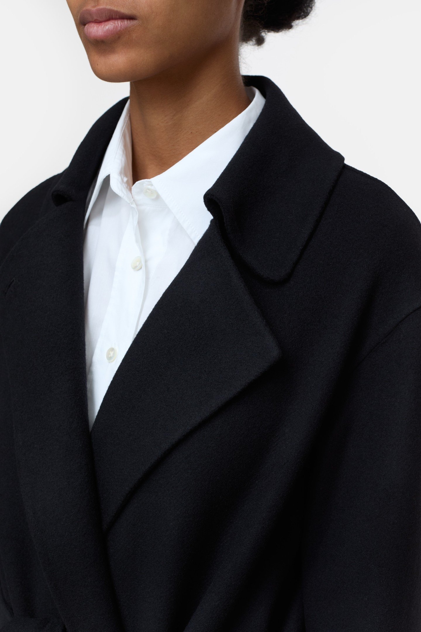 WRAP COAT JACKET BLACK 4