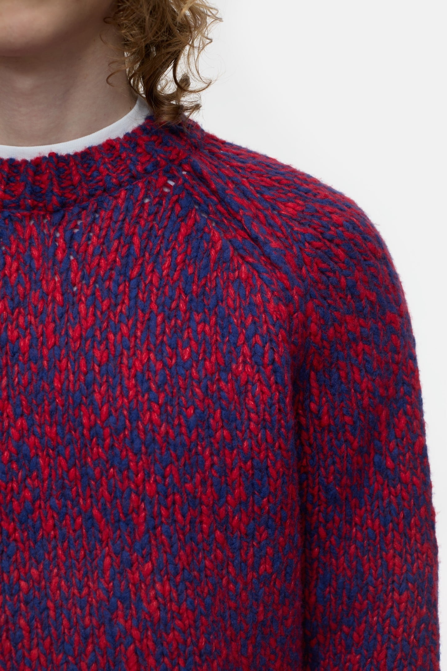 CREW NECK RAGLAN JUMPER KNITS CHILI PEPPER RED 3