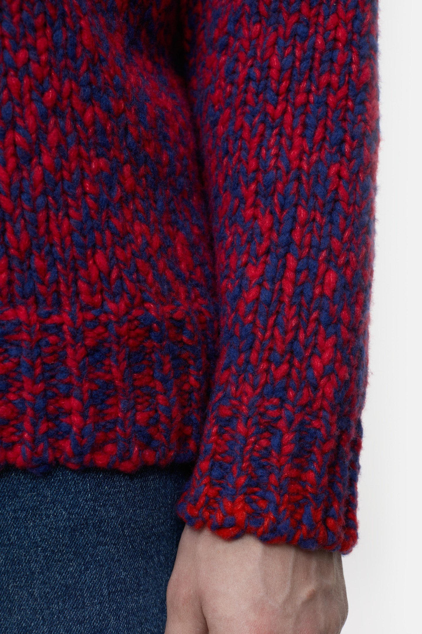 CREW NECK RAGLAN JUMPER KNITS CHILI PEPPER RED 4