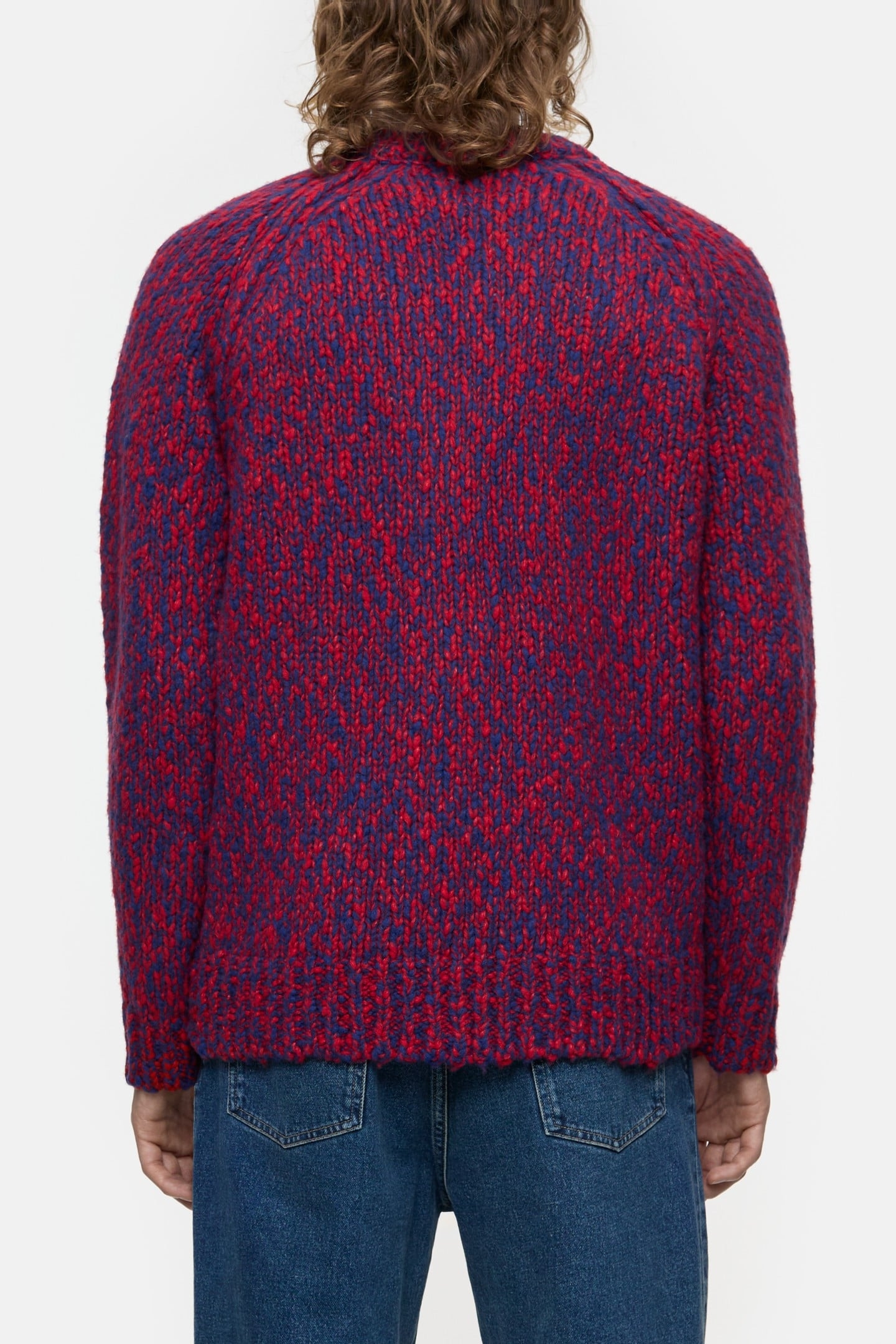 CREW NECK RAGLAN JUMPER KNITS CHILI PEPPER RED 2