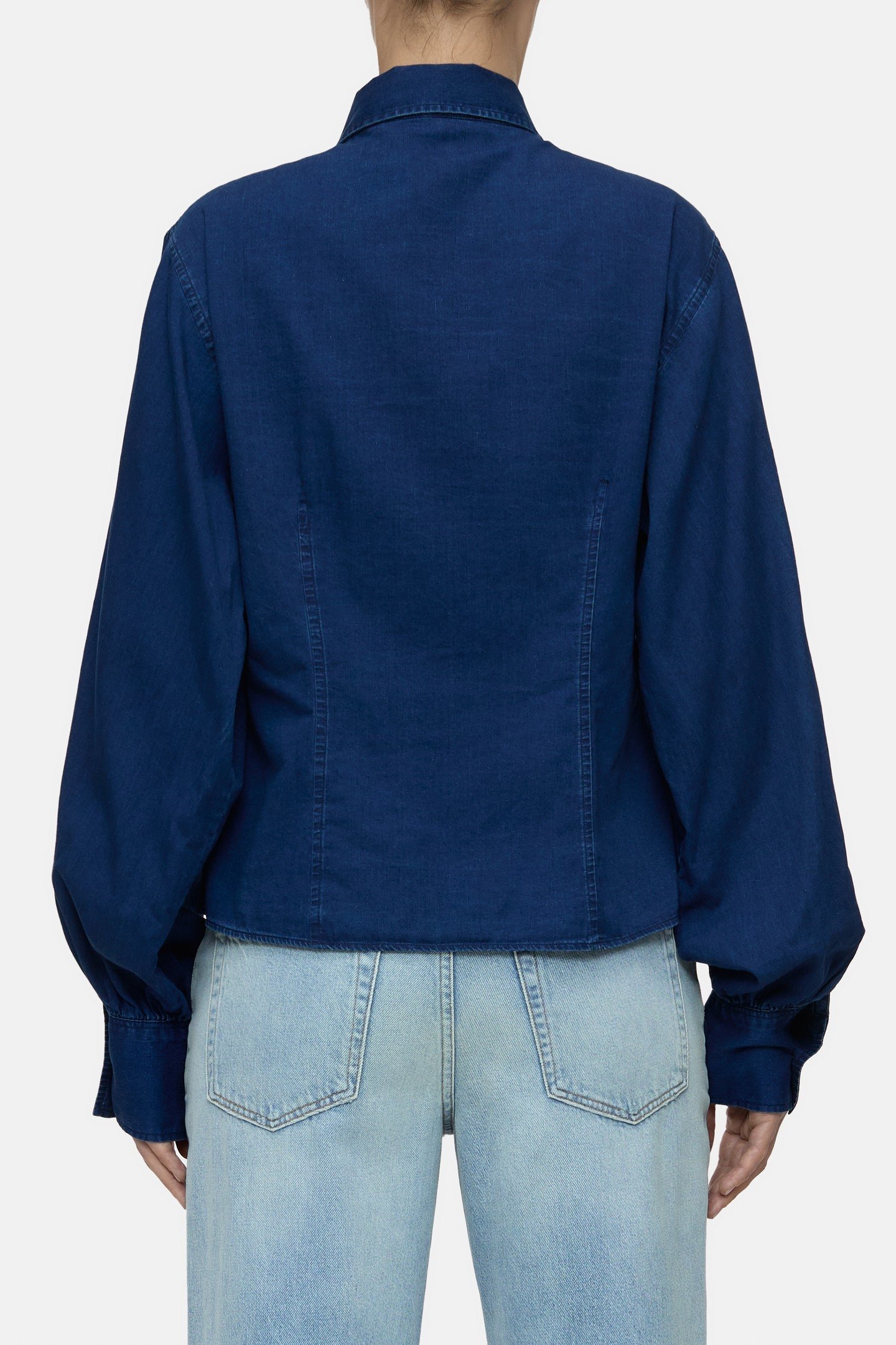 CROPPED BLOUSE SHIRT DARK BLUE 3