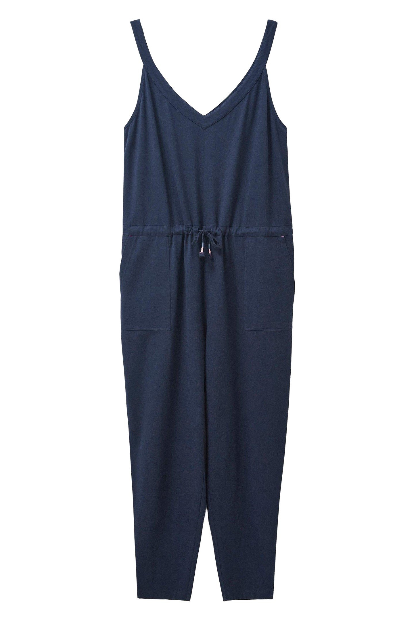 DRAWSTRING JERSEY JUMPSUIT FRENCH NAVY 1