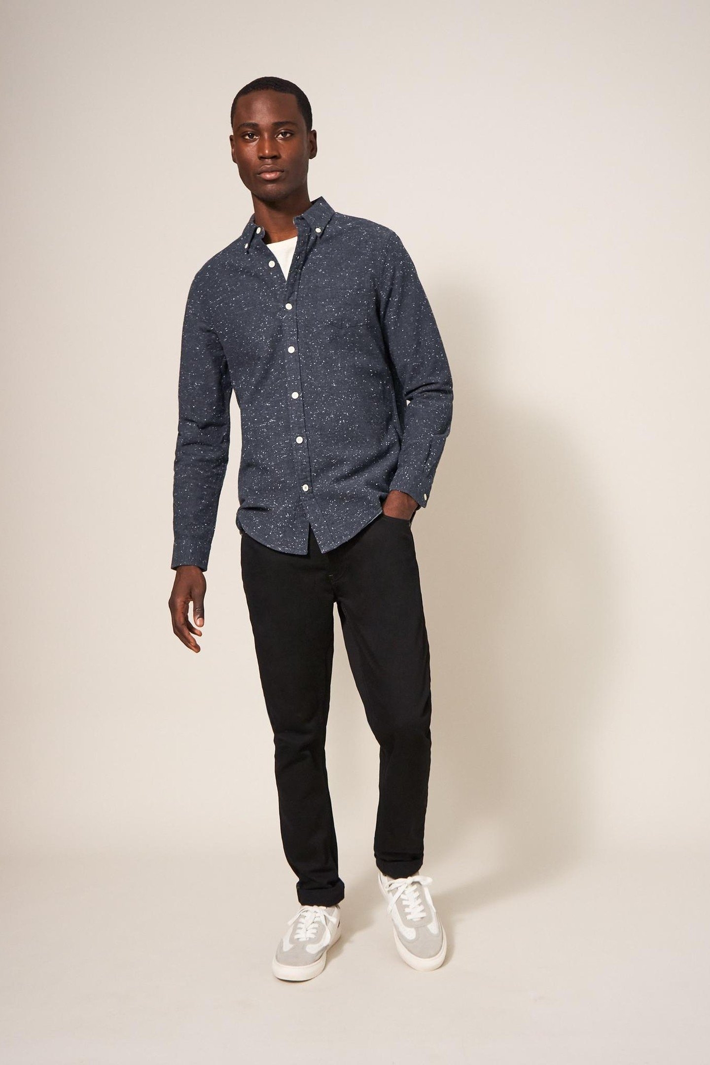 OXFORD NEP SHIRT CHARCOAL GREY 2