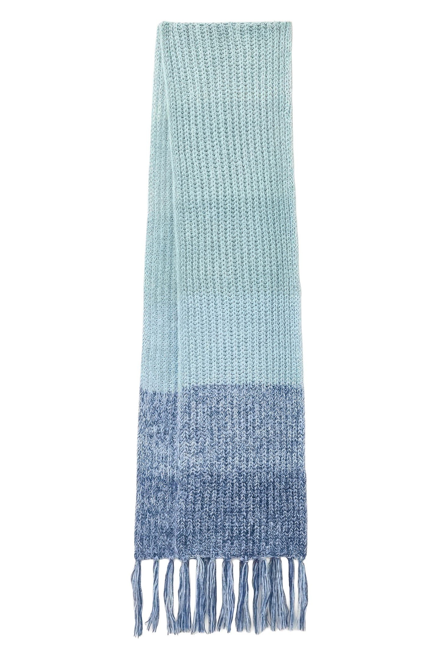 KNITTED OMBRE SCARF BLUE MULTI 3
