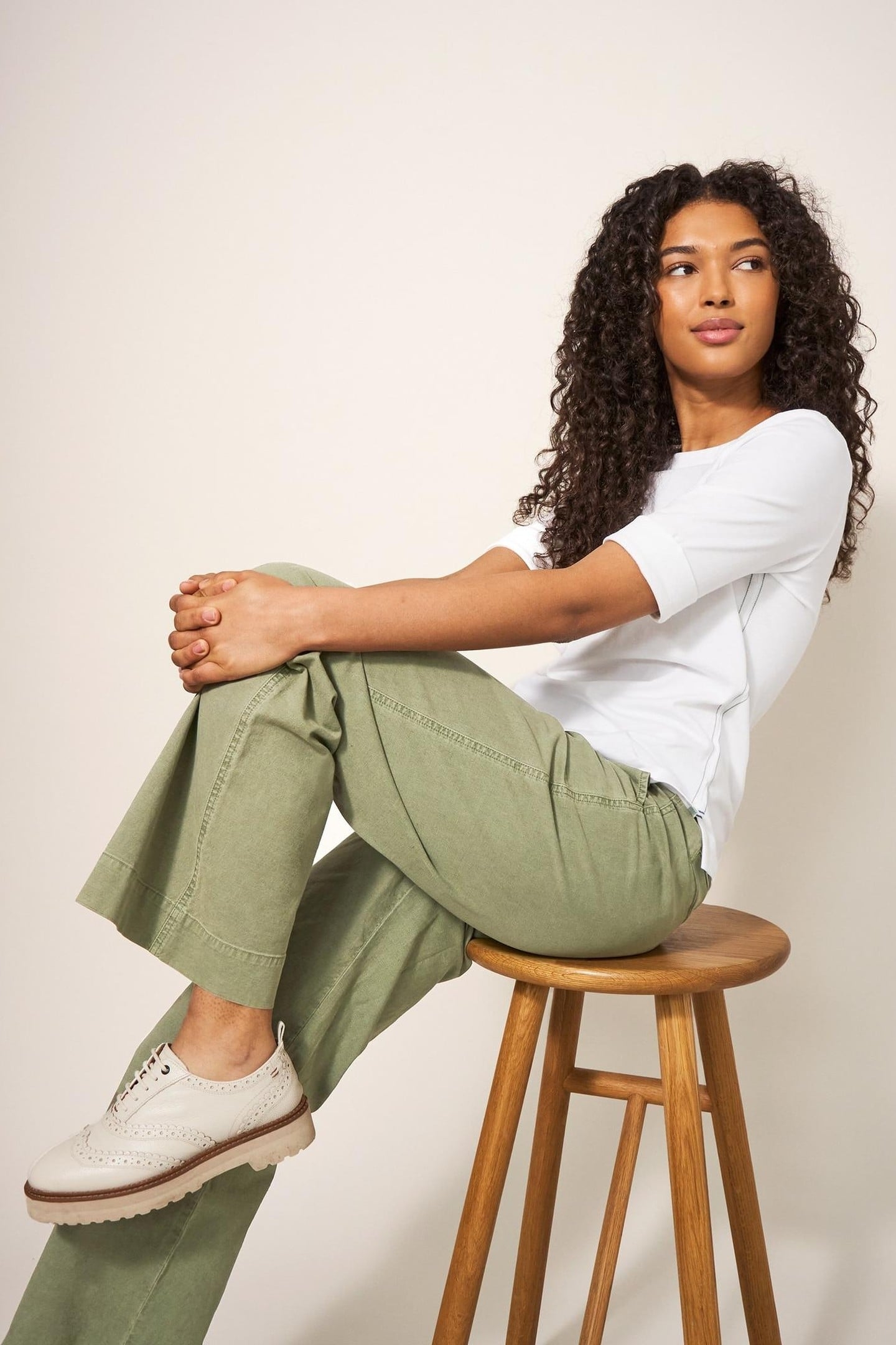 TWISTER WIDE LEG CHINO MID GREEN 4