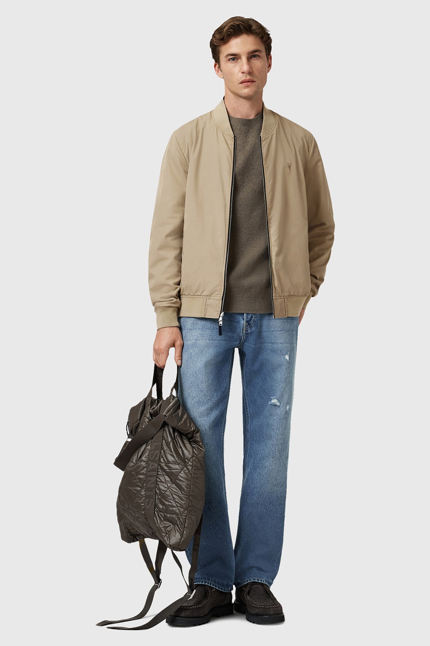 REV BASSETT BOMBER AZULA BLUE/BROWN 4