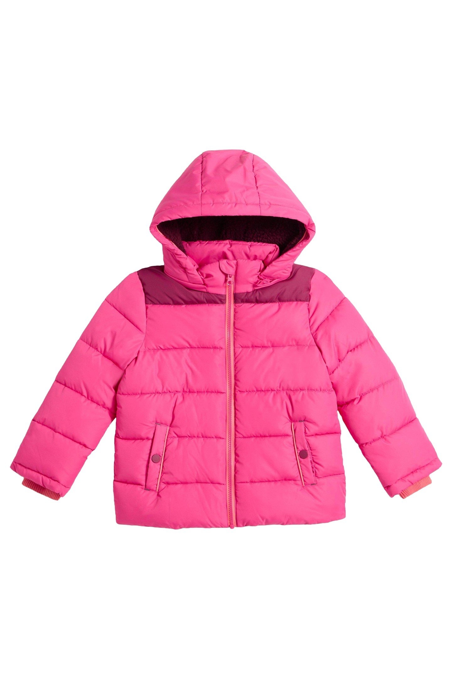 SHORT PUFFER COAT BRIGHT PINK 1