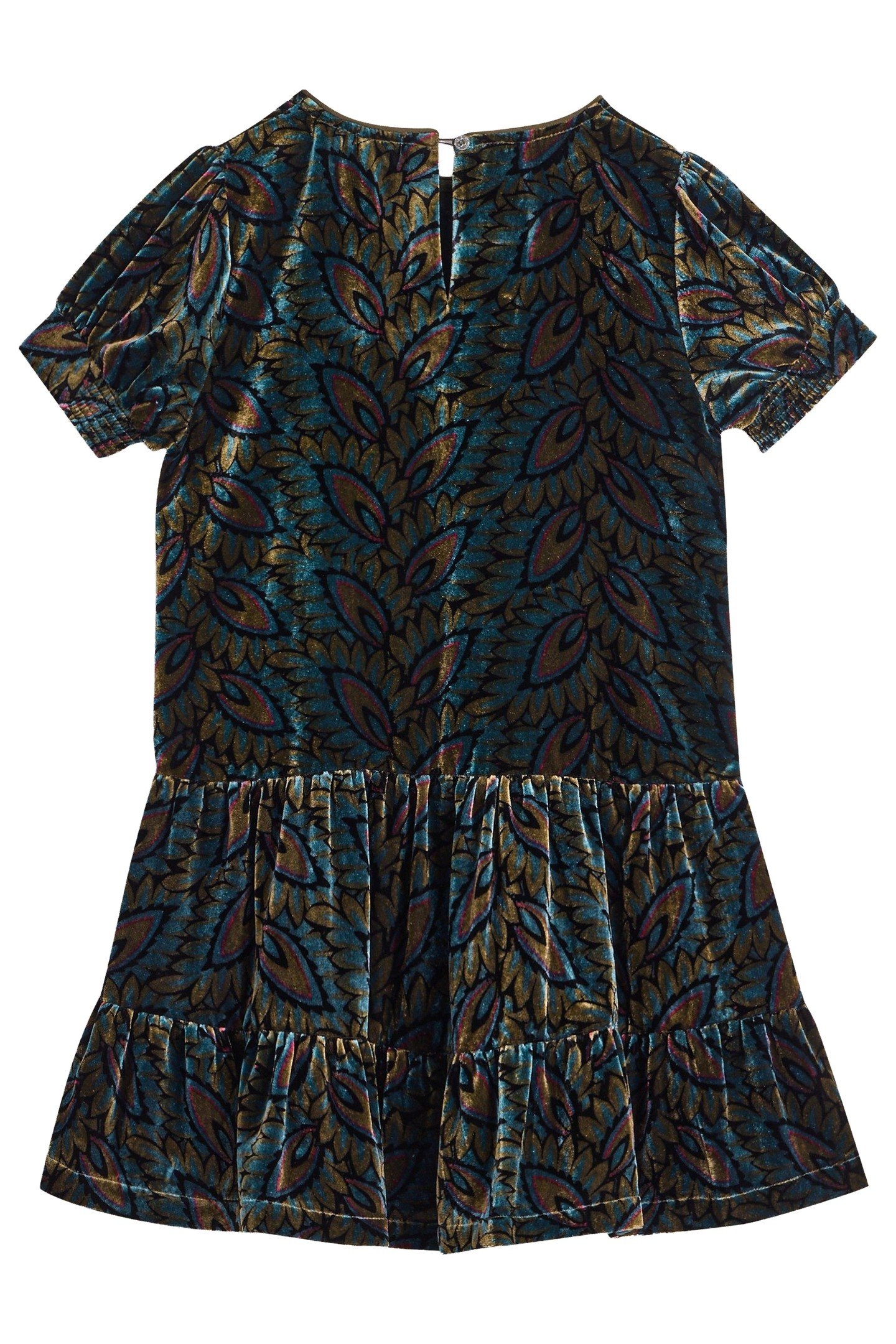 VELVET PRINTED DRESS BLACK PRINT 1