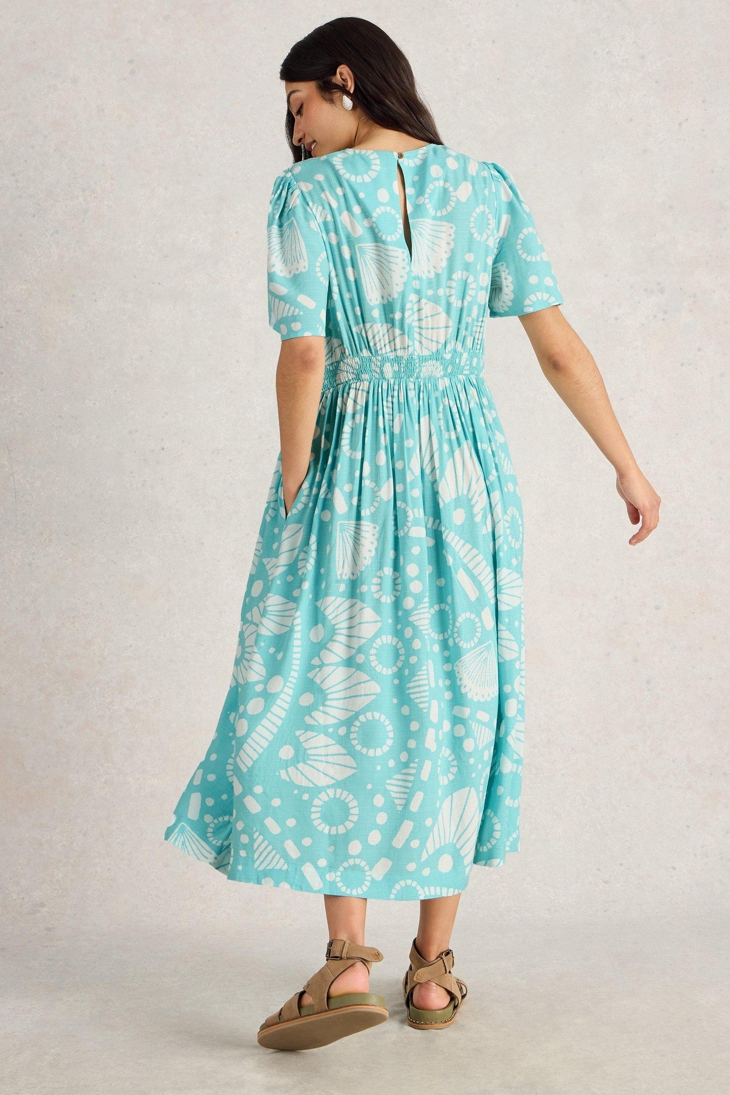 LUCY MIDI DRESS BLUE PRINT 2