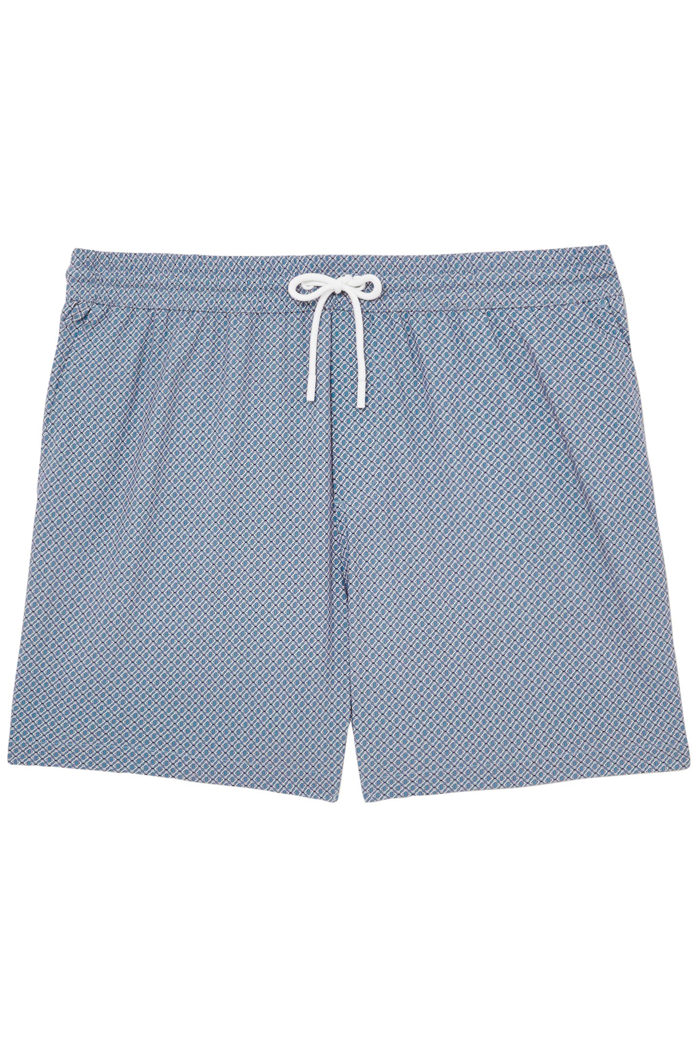 DRAWSTRING GEOMETRIC PRINTED SWIMSHORT AIRFORCE BLUE 4