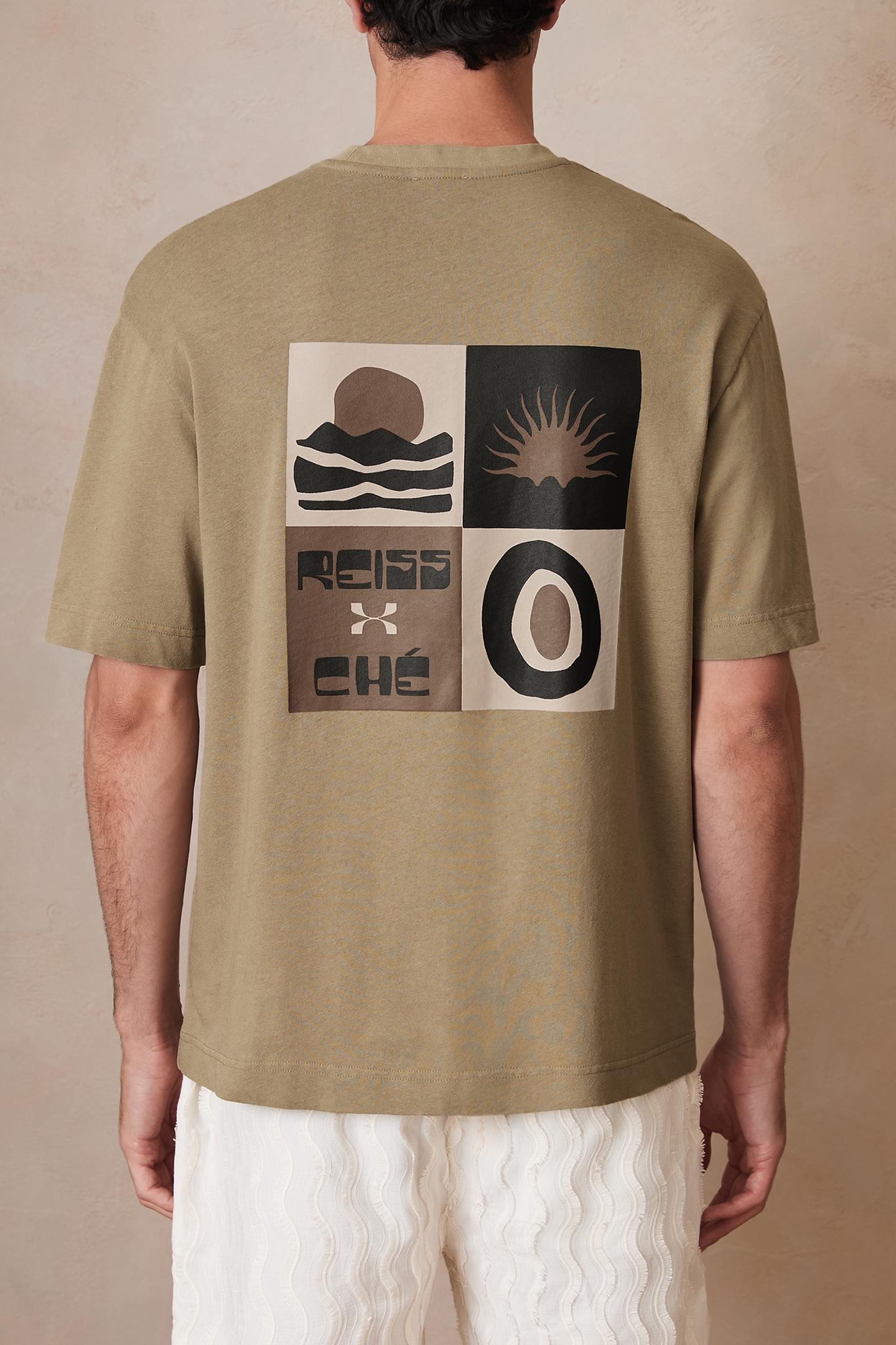 SS WASHED SUNSET PRINTED TSHIRT SAGE GREEN 2