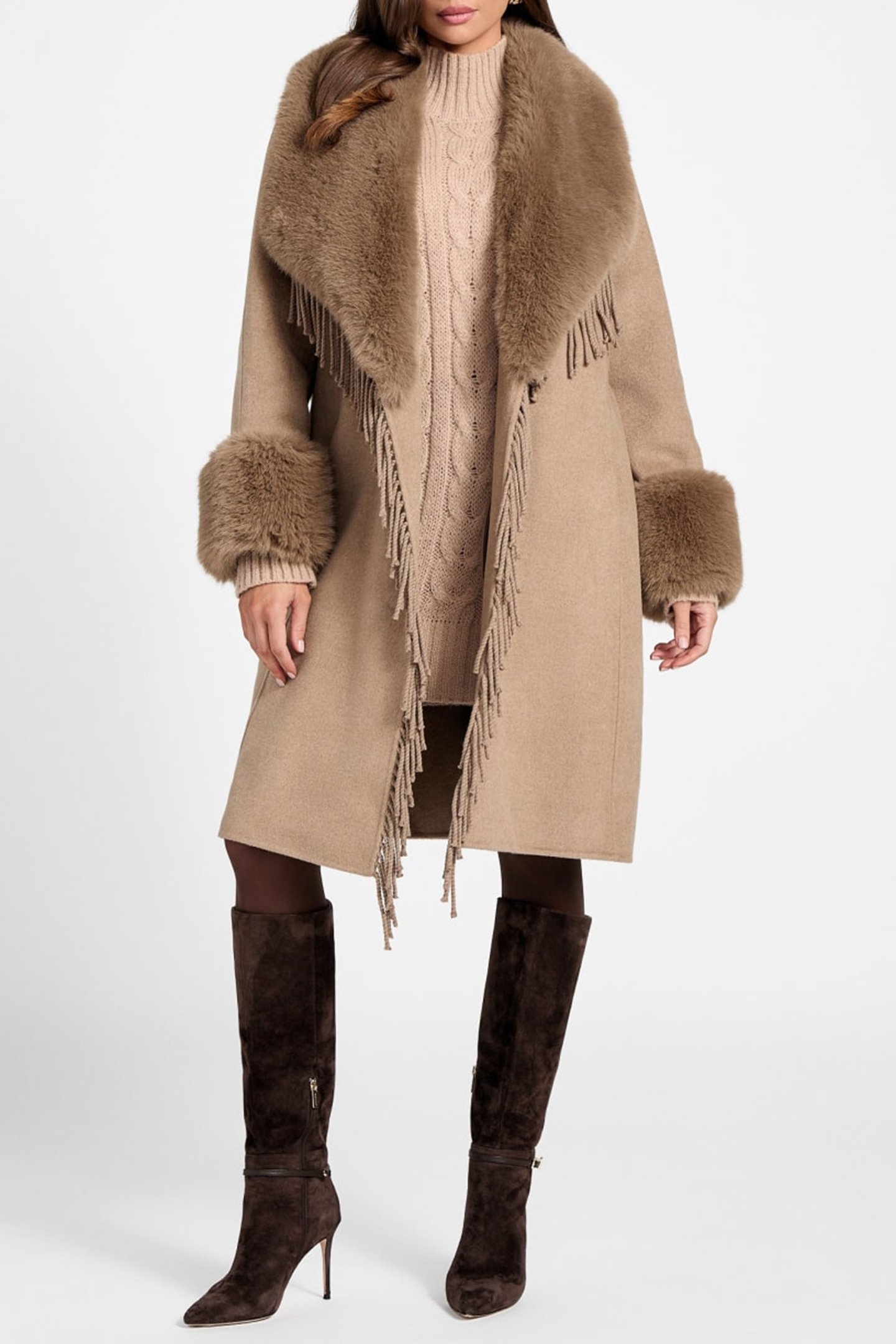 LILIANA COAT SILK TAUPE 4