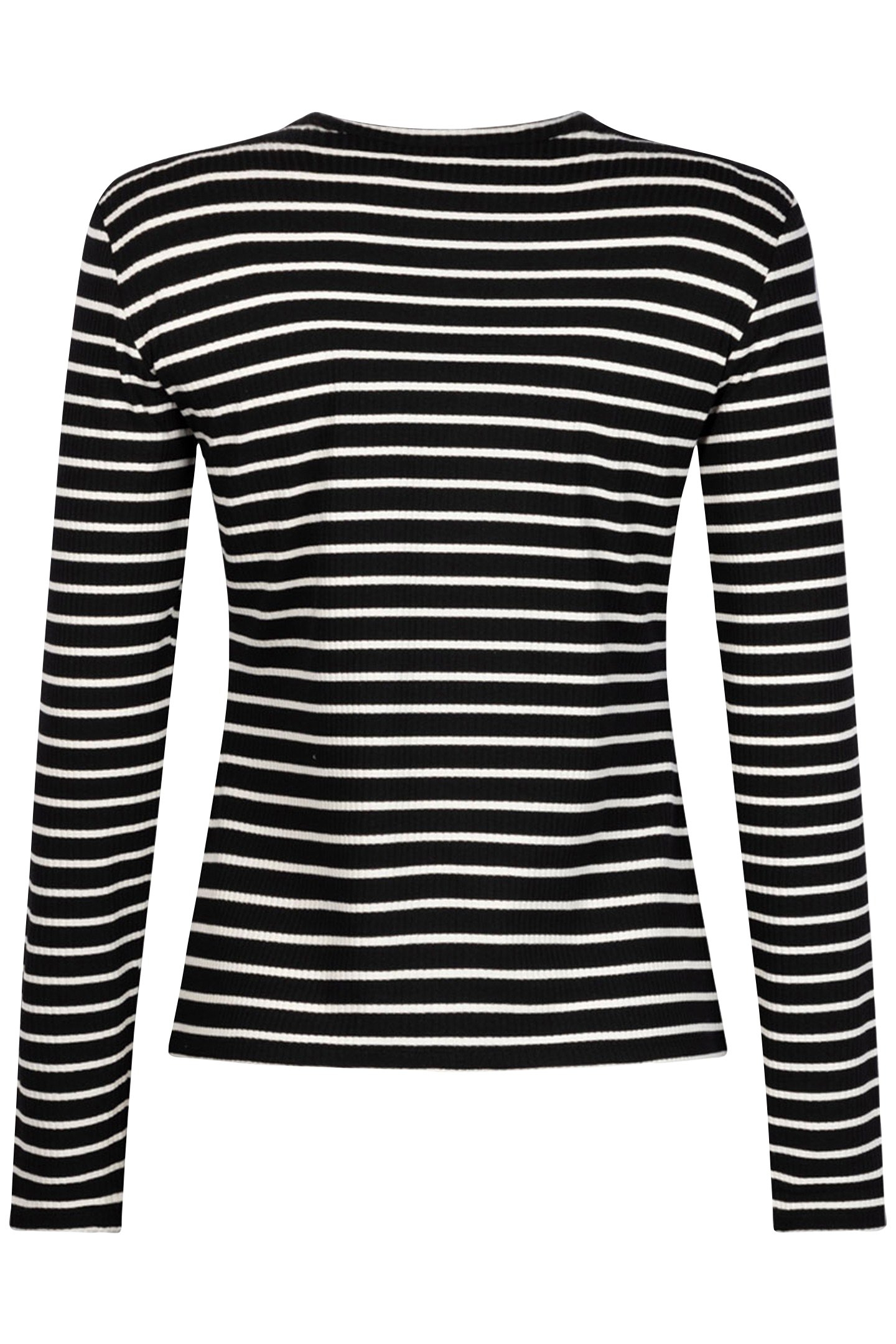 CAMERON T-SHIRT LONG SLEEVE BLACK WHITE STRIPE 2