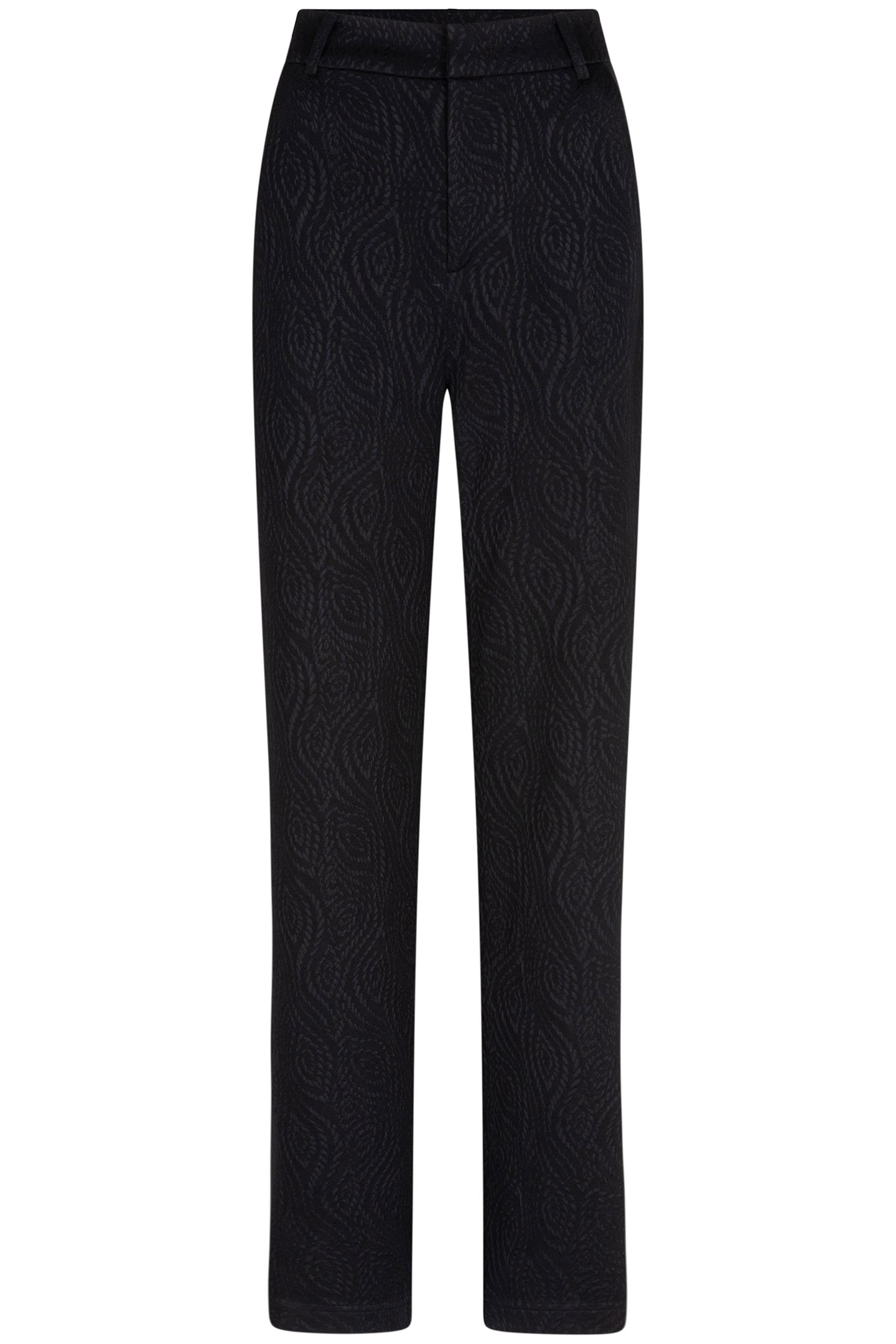 TROUSERS JACQUARD STRETCH BLACK 6