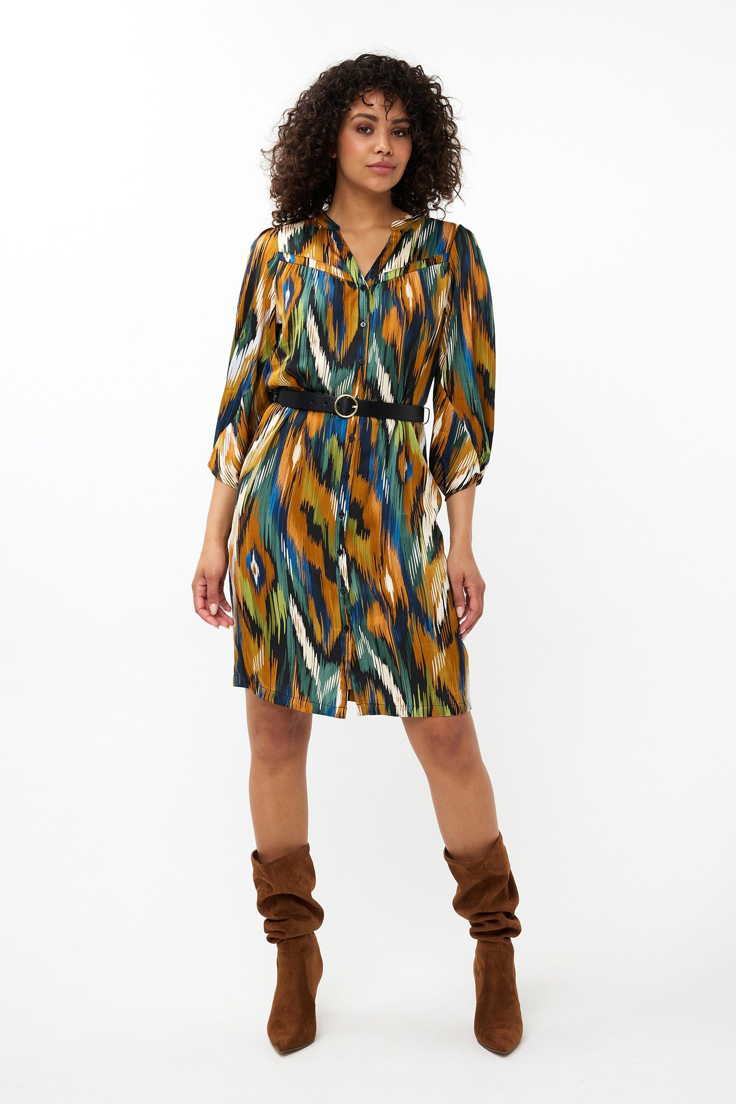 DRESS TWISTED SLVE UNIVERSE LIGHTNING PRINT 2