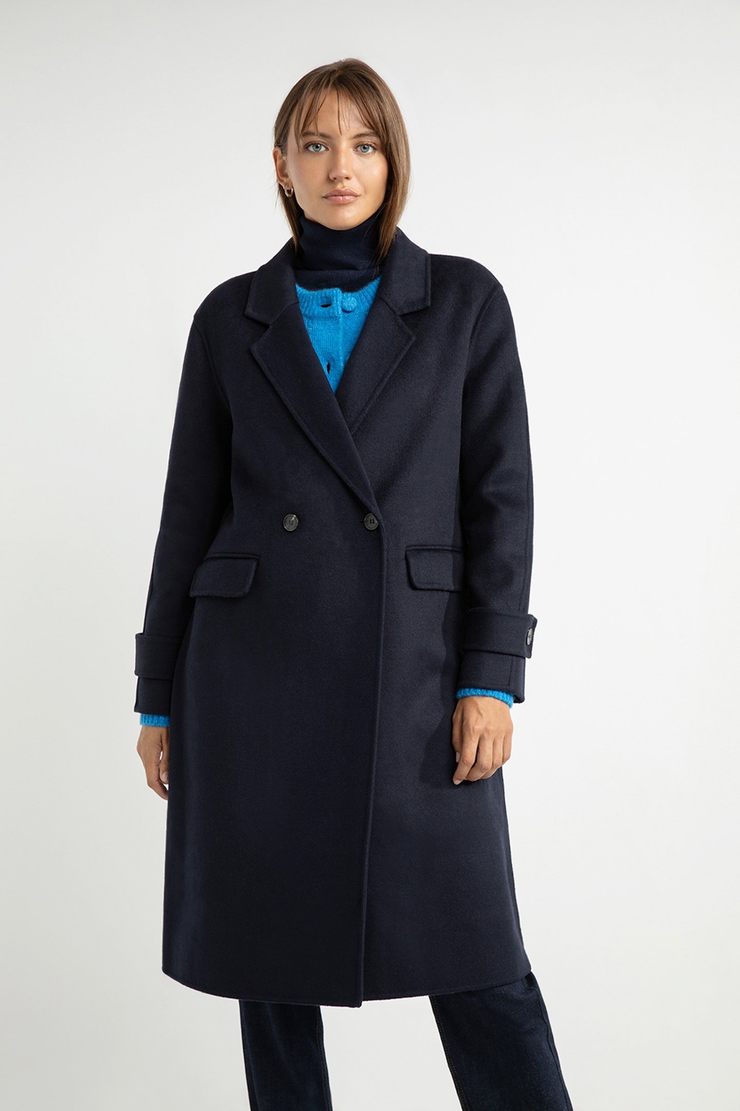 SANDRO COAT NAVY 1