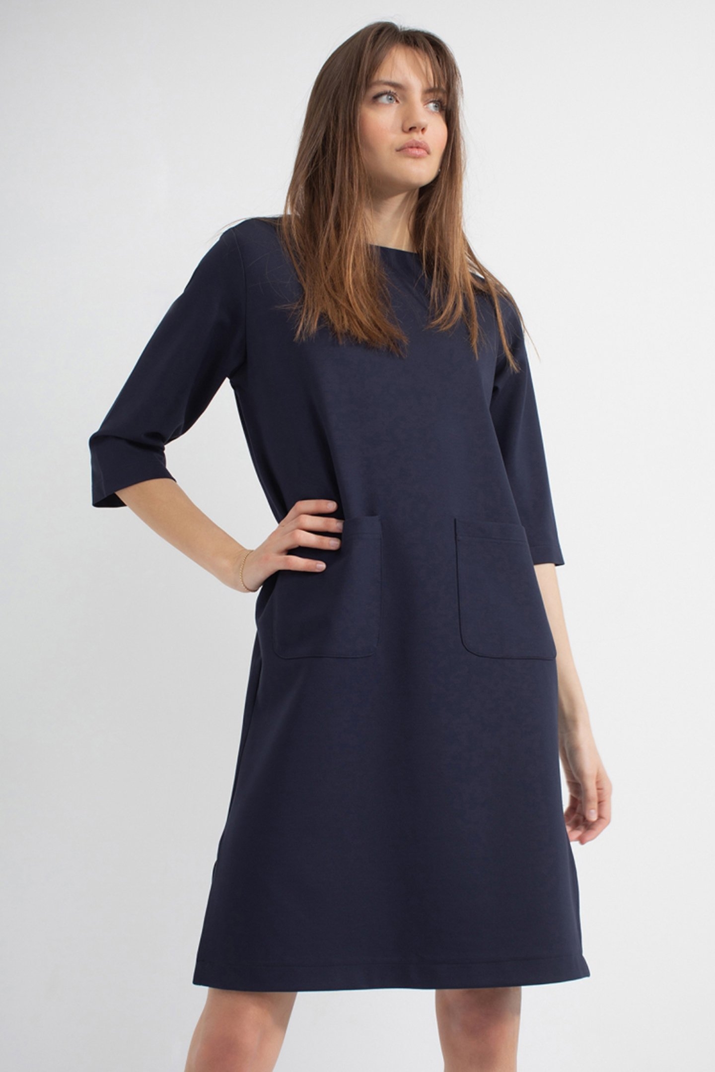 POLLY DRESS NAVY 1