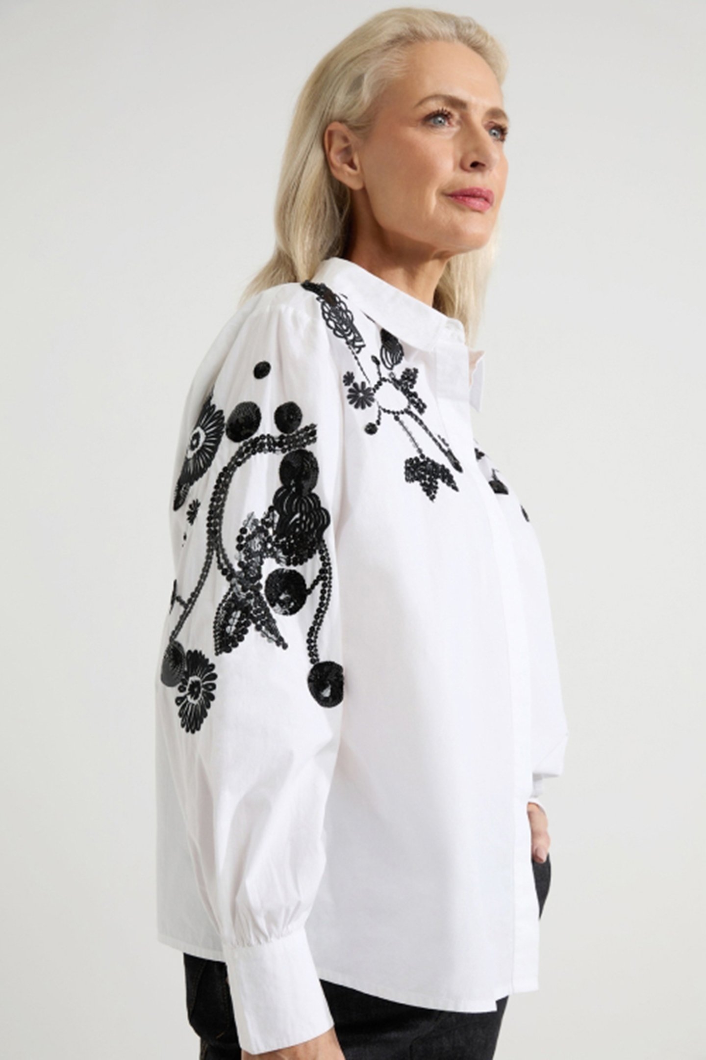 FAITH BLOUSE PAILLET WHITE 2