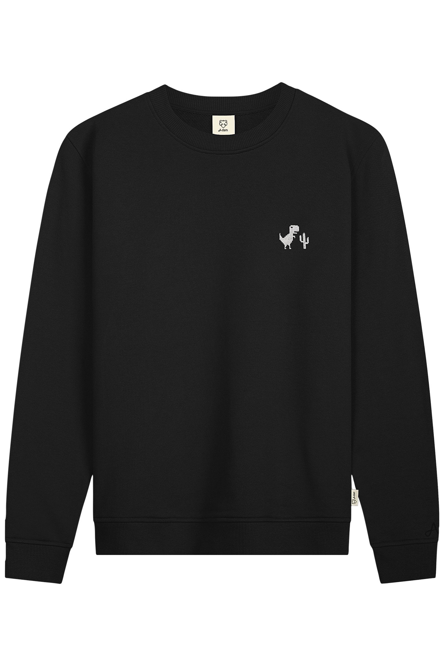 SWEATSHIRT BLACK 8BIT DINO 1