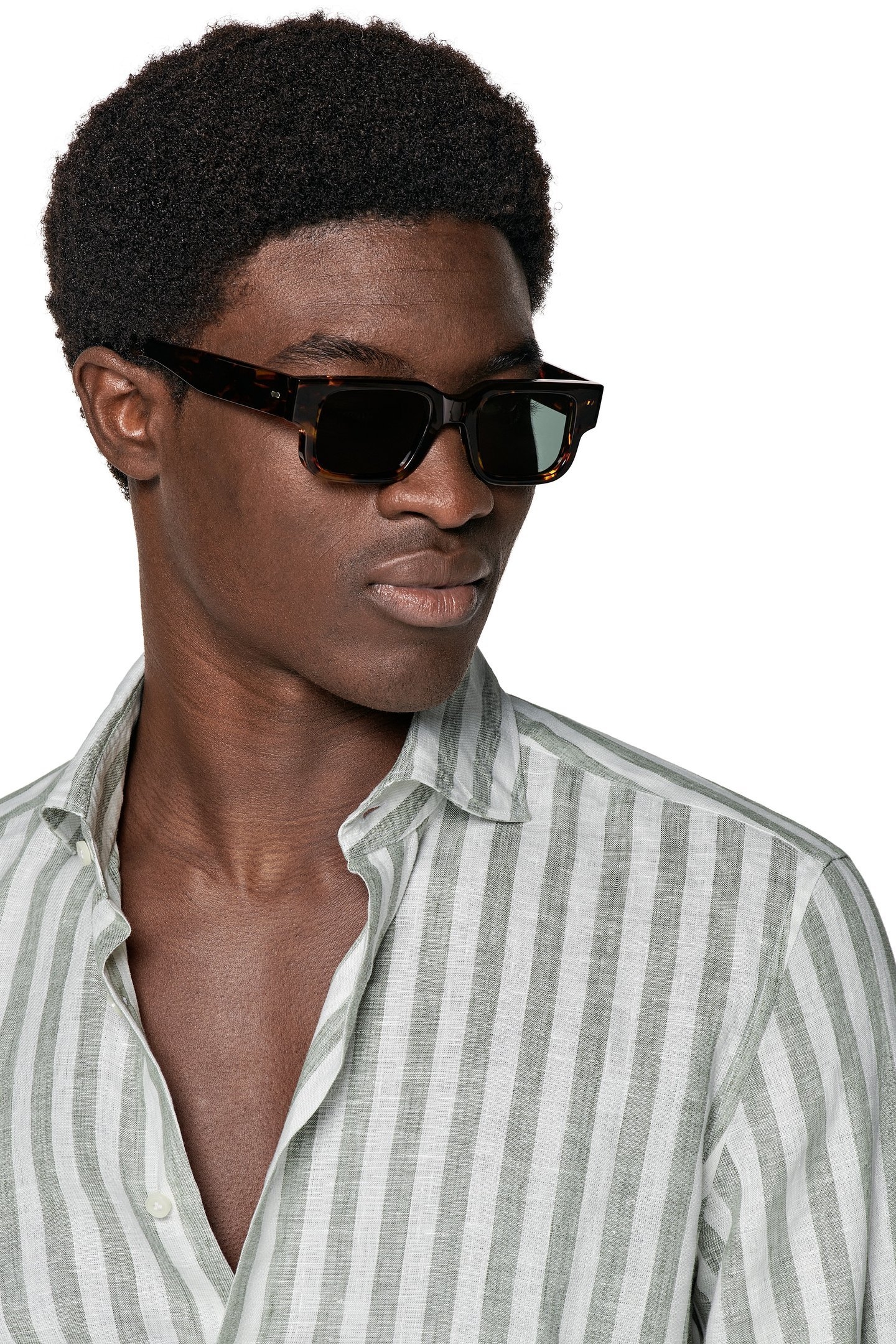 PURE LINEN GREEN STRIPE LIGHT GREEN 2