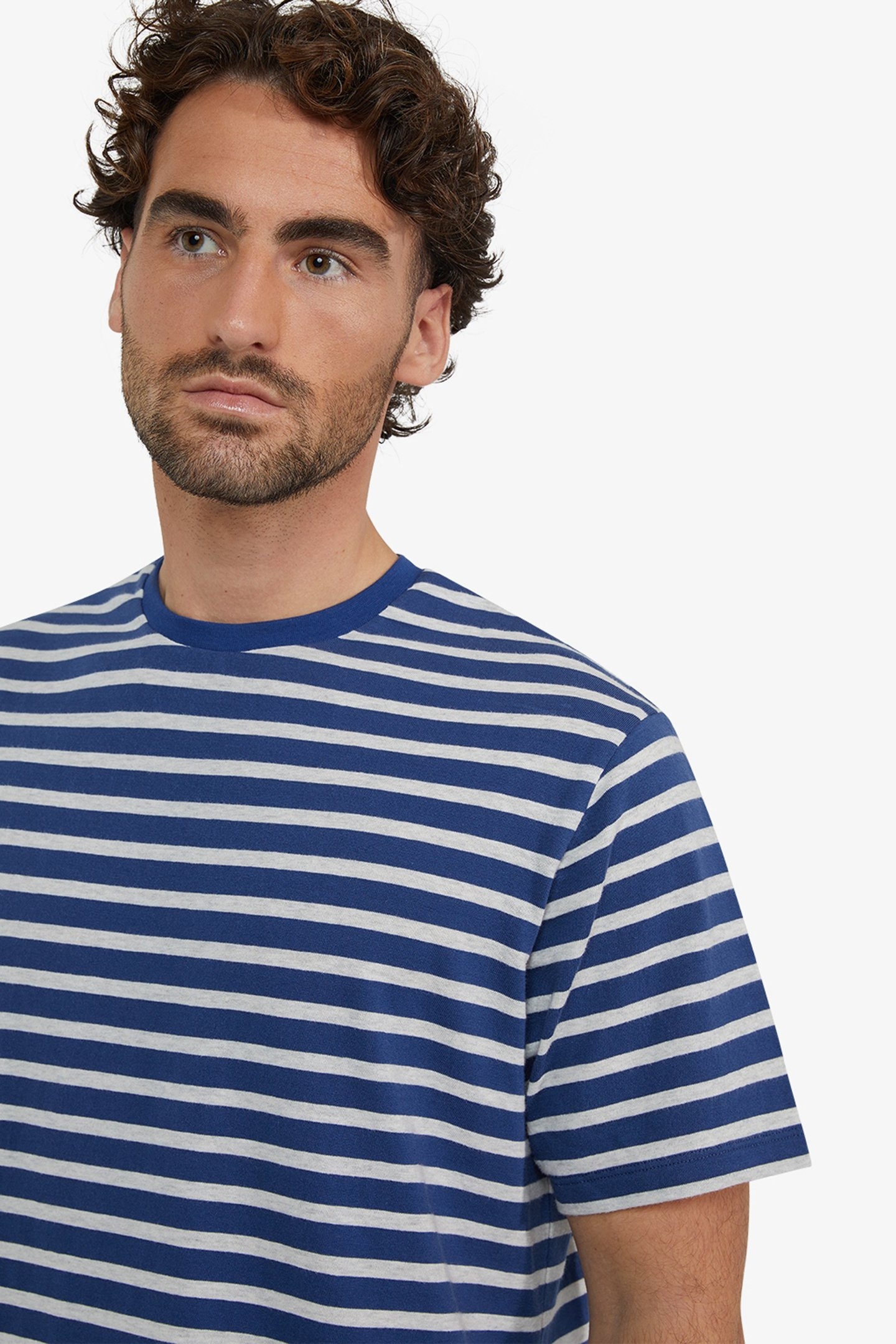 STRIPE T-SHIRT WORKER BLUE 4