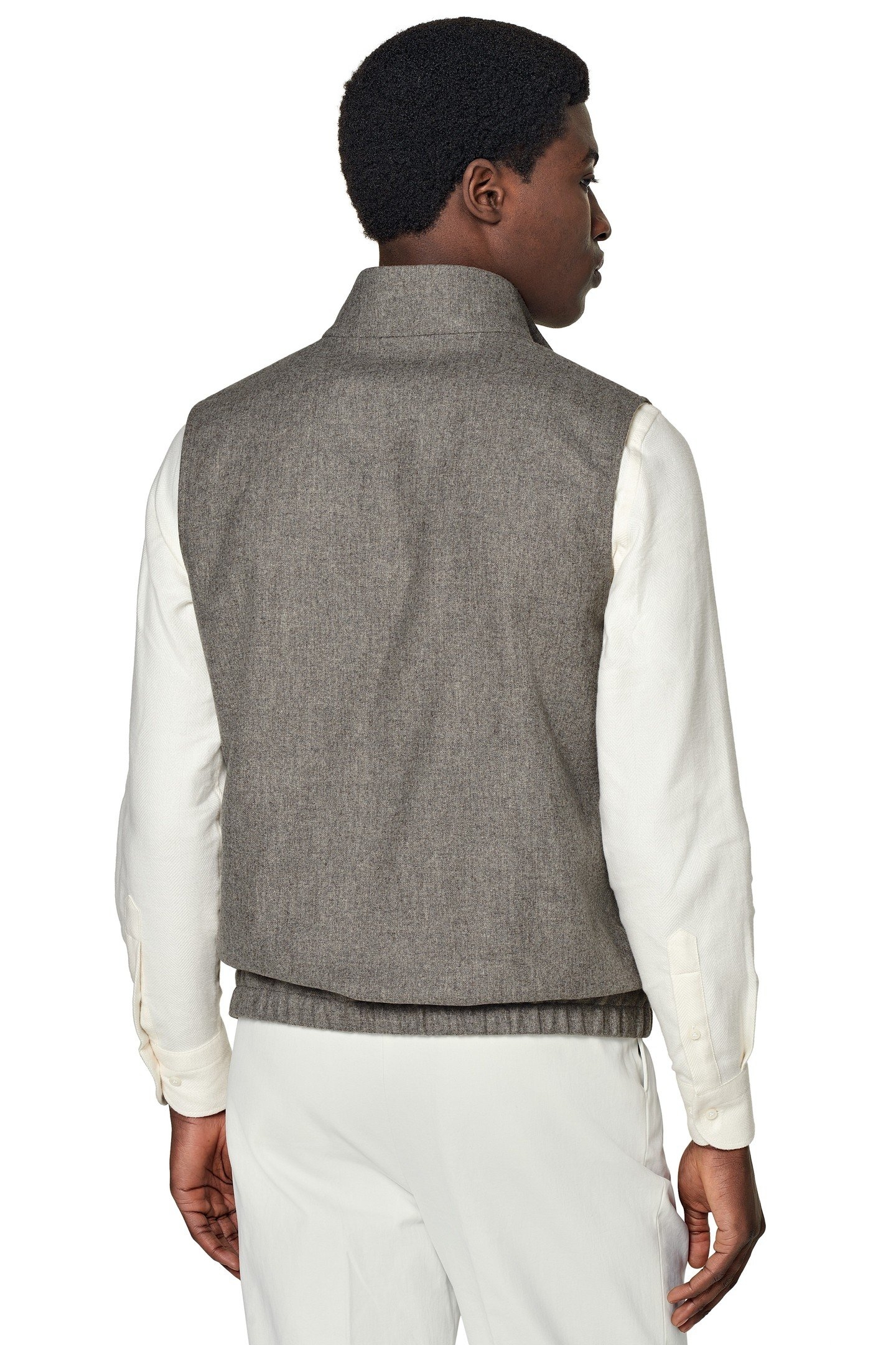 ZIPVEST-TAUPE TAUPE & OFF-WHITE 4