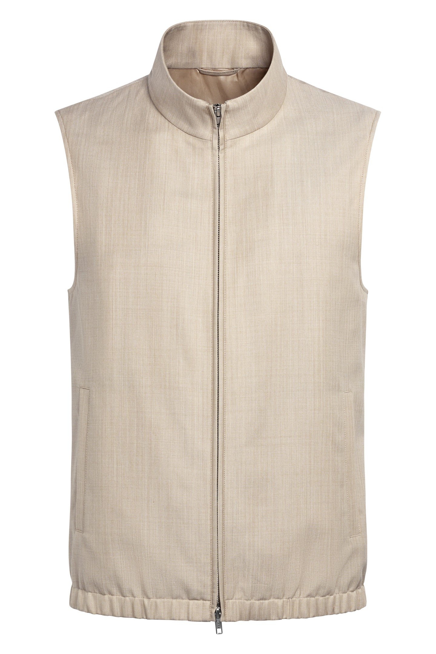 ZIP VEST-SAND-WOOL MOHAIR SAND 4