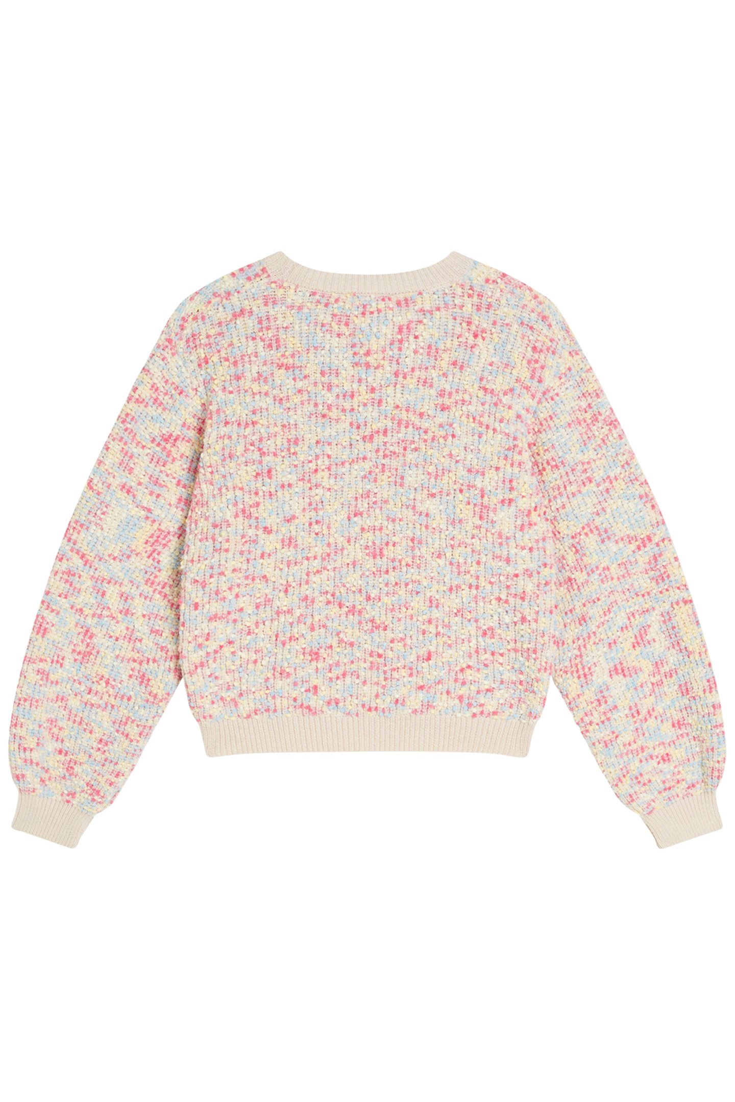 GIRLS POPCORN SWEATER NATURAL 2
