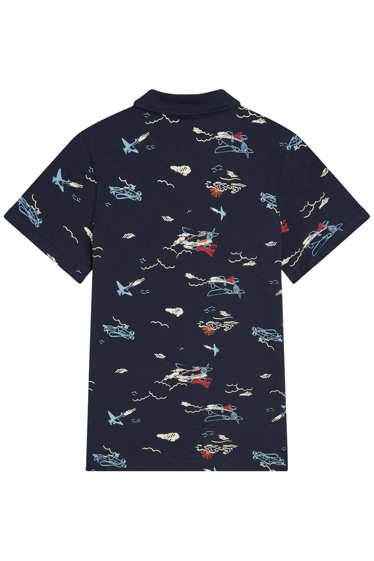 BOYS POLO BLACK/BLUE 2