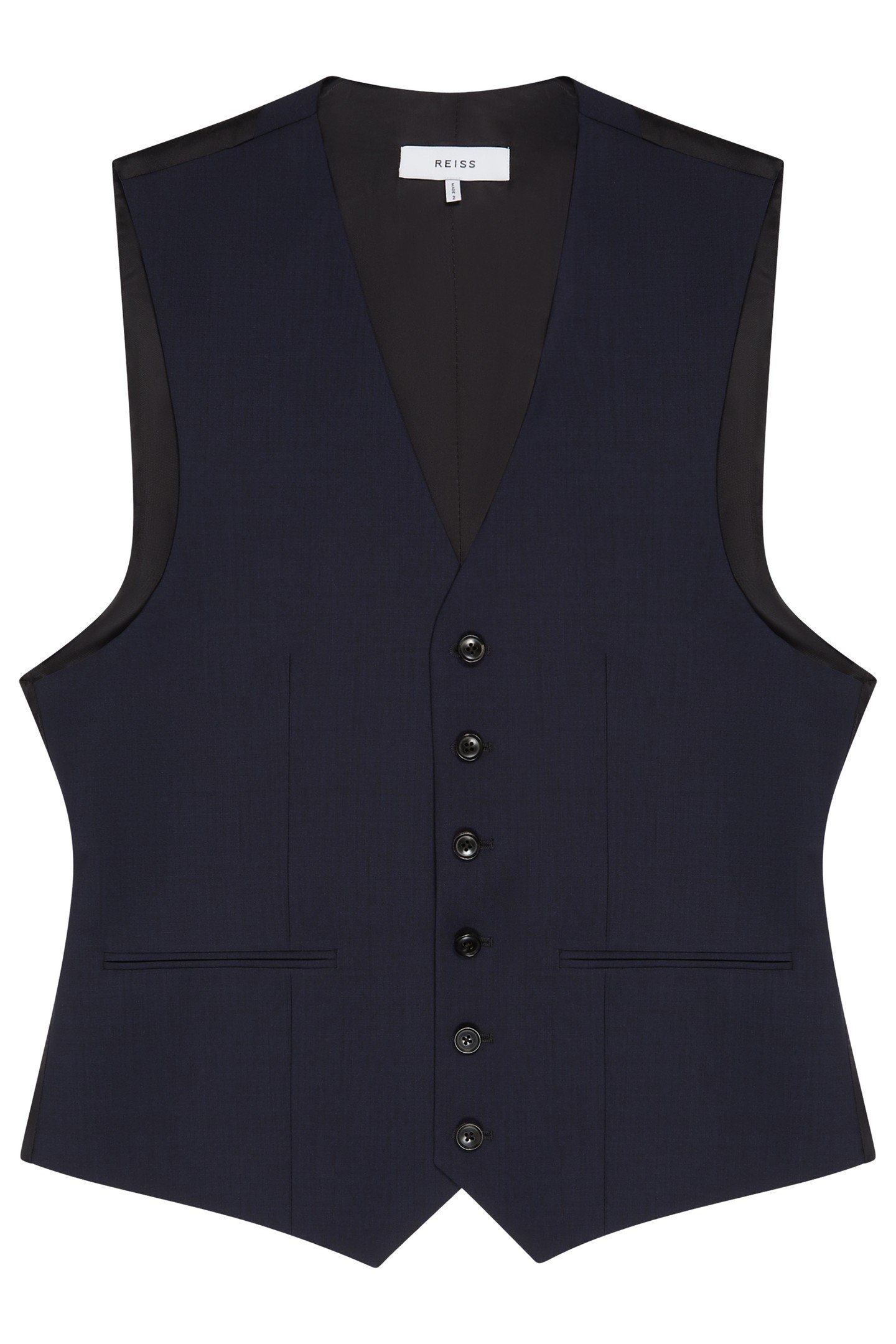 TRAVEL PLAIN WEAVE MODERN WAISTCOAT NAVY 6