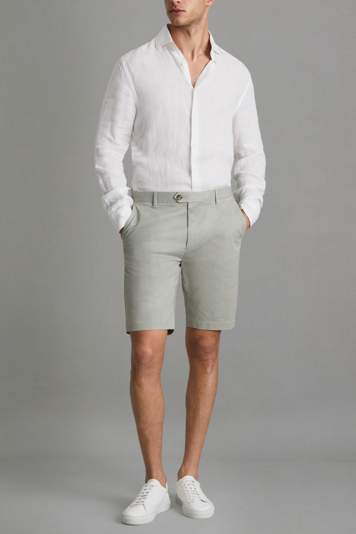 CASUAL CHINO SHORT SOFT SAGE 3