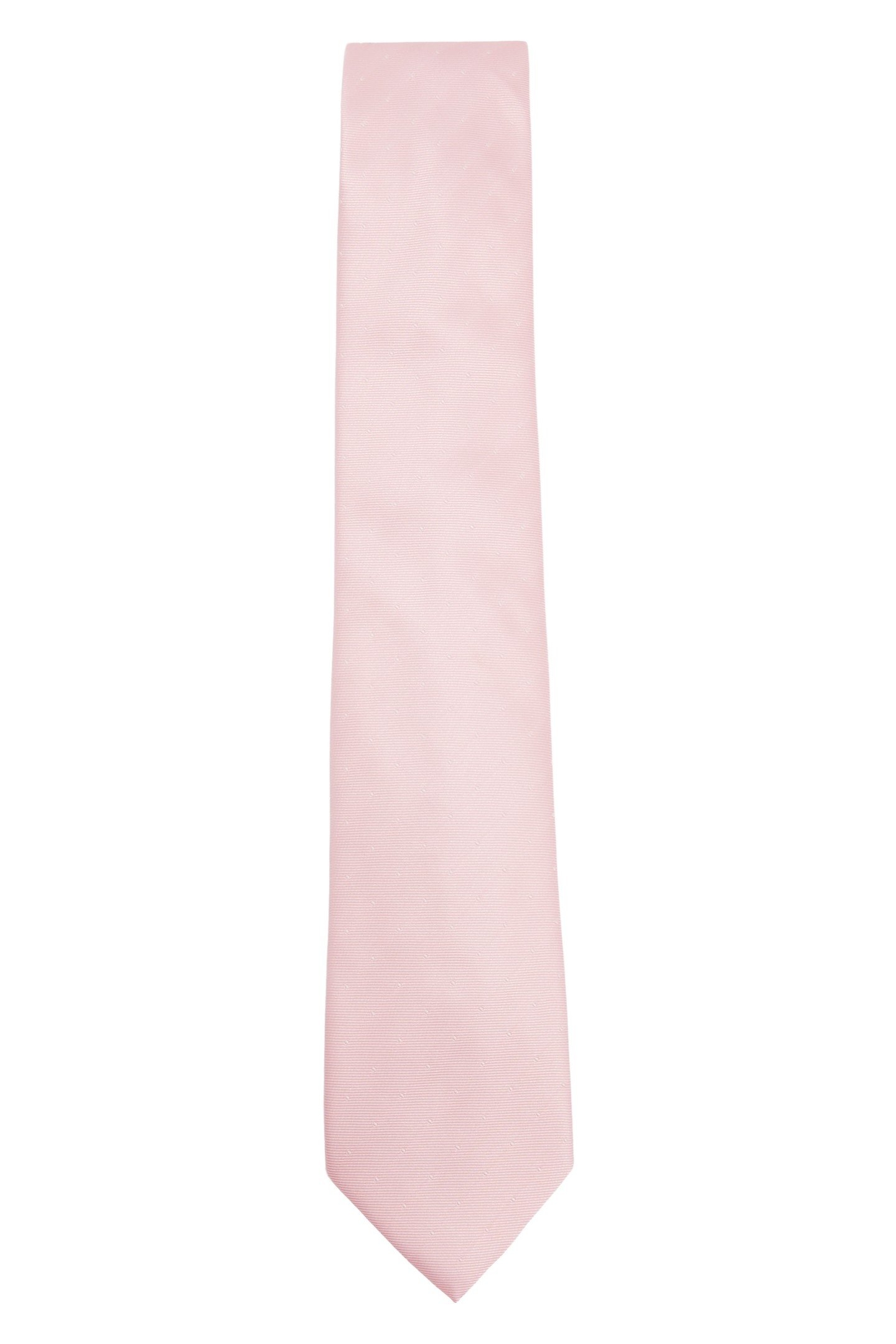 TEXTURED POLKA DOT SILK TIE LIGHT PINK 2