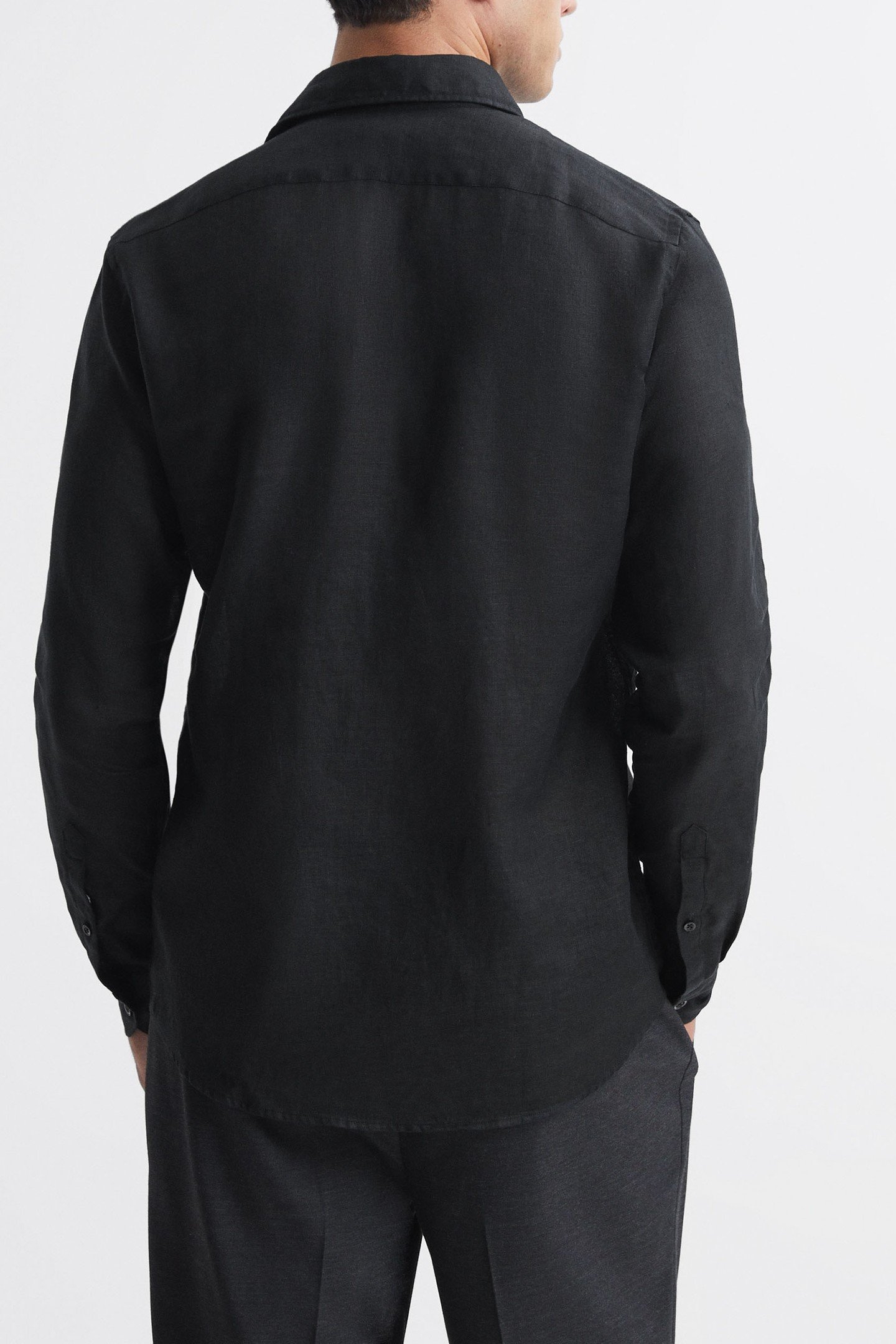 LONGSLEEVE LINEN SHIRT BLACK 6